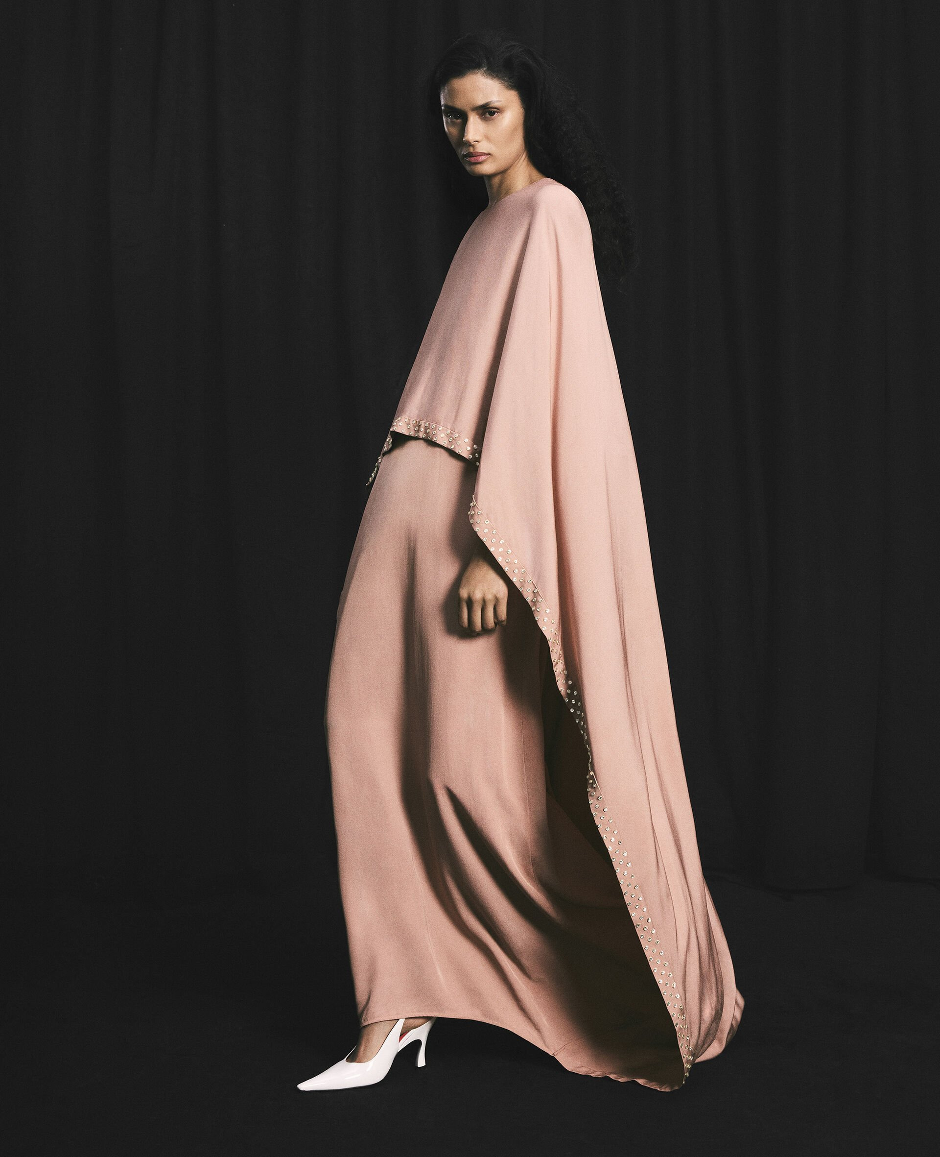 Lead-Free Crystal Cape Gown - 3