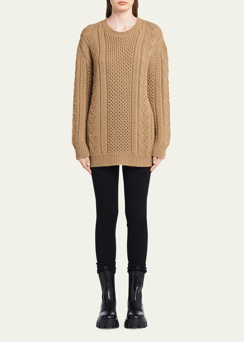 Prada Woven Wool Knit Sweater outlook