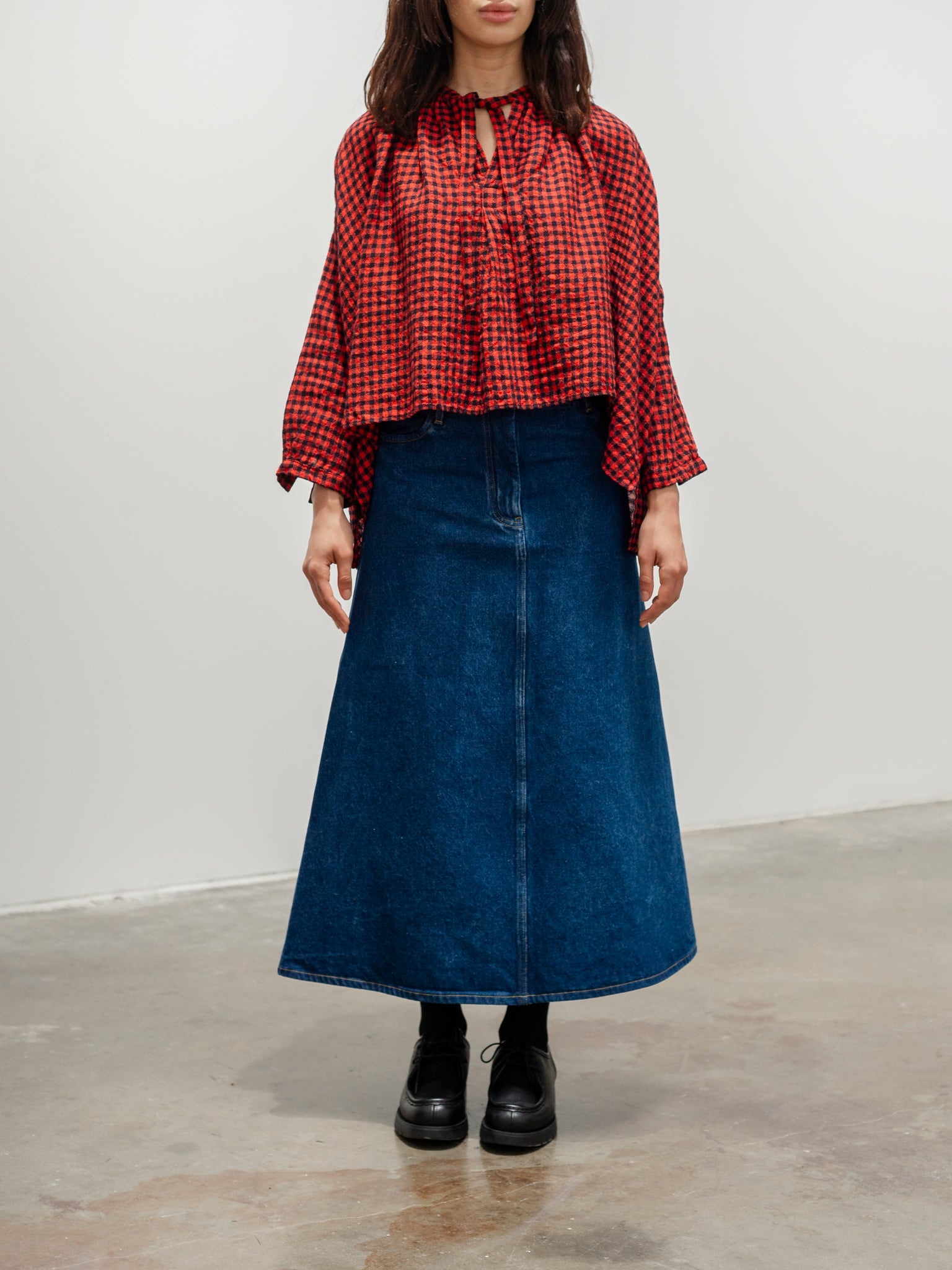 Baringo A-Line Denim Skirt - Indigo - 3
