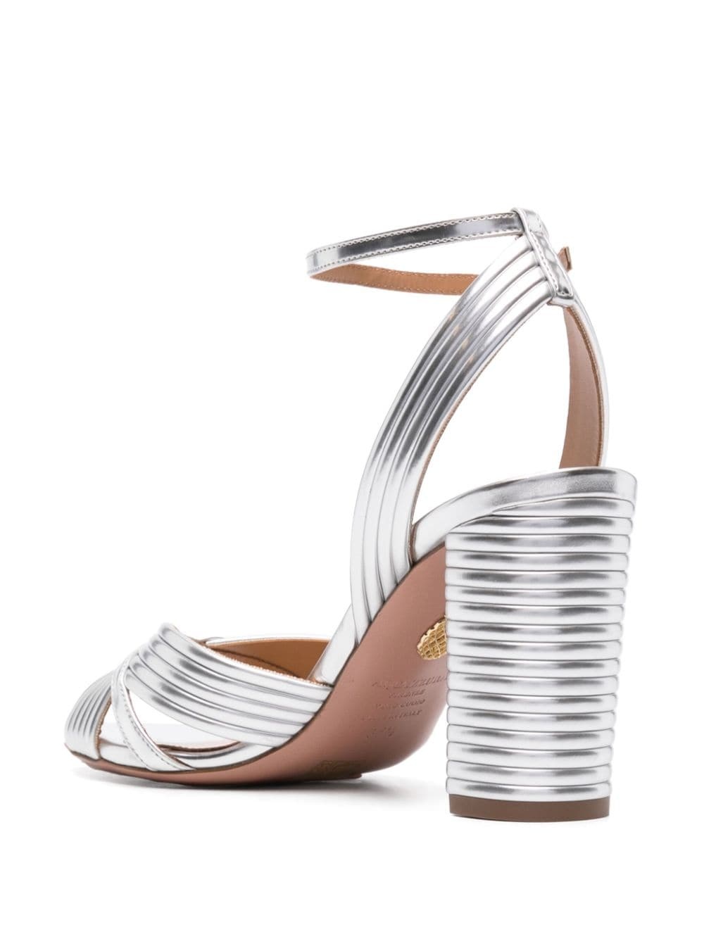 Very Sundance 85mm metallic sandals - 3