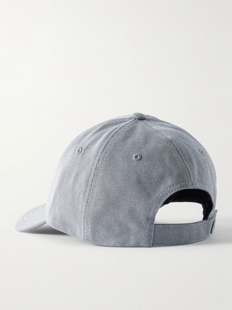 Stone Island Marina Logo-Embroidered Cotton-Blend Gabardine Baseball Cap Blue outlook