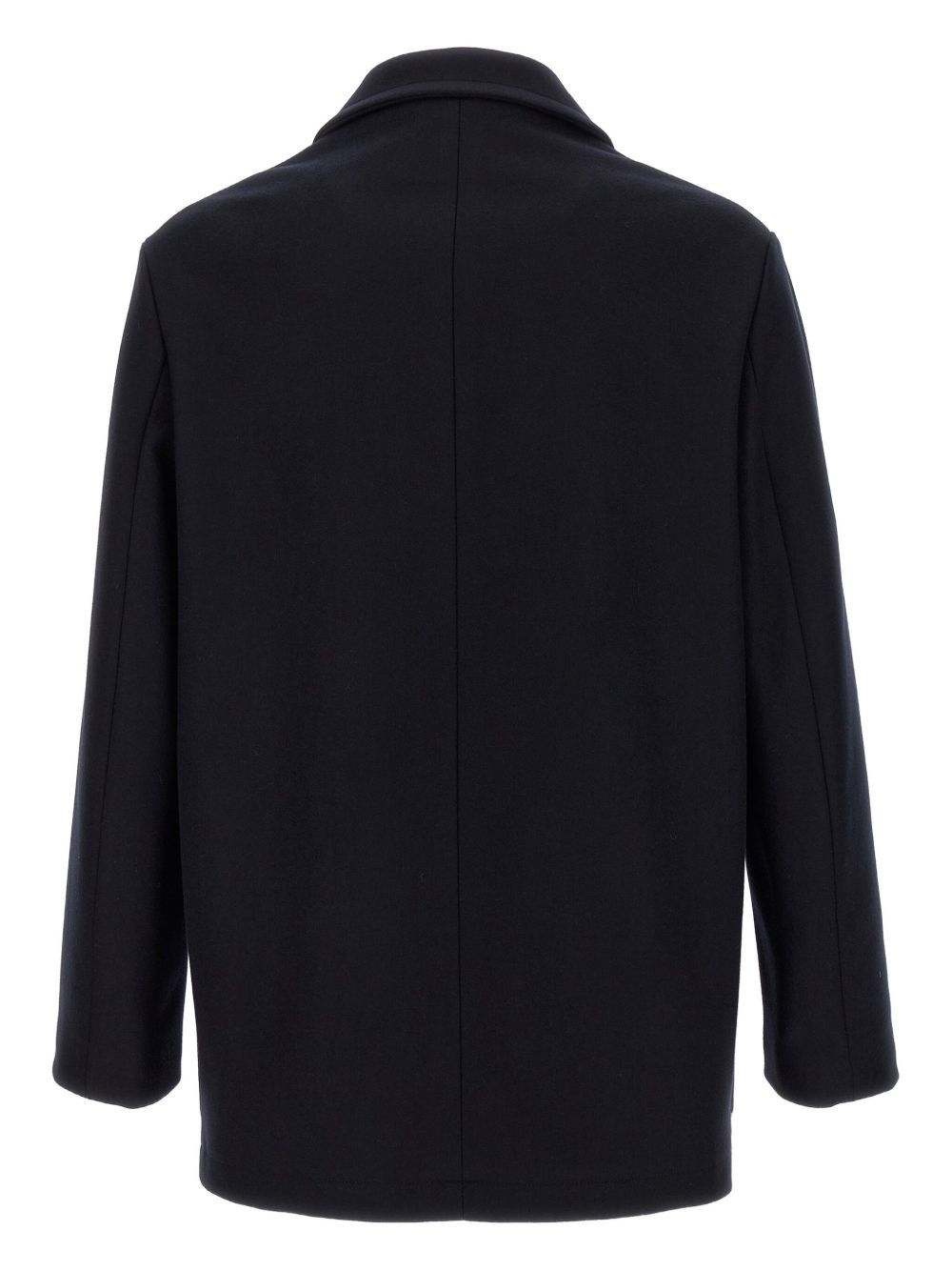 double-breasted peak-lapel coat - 2