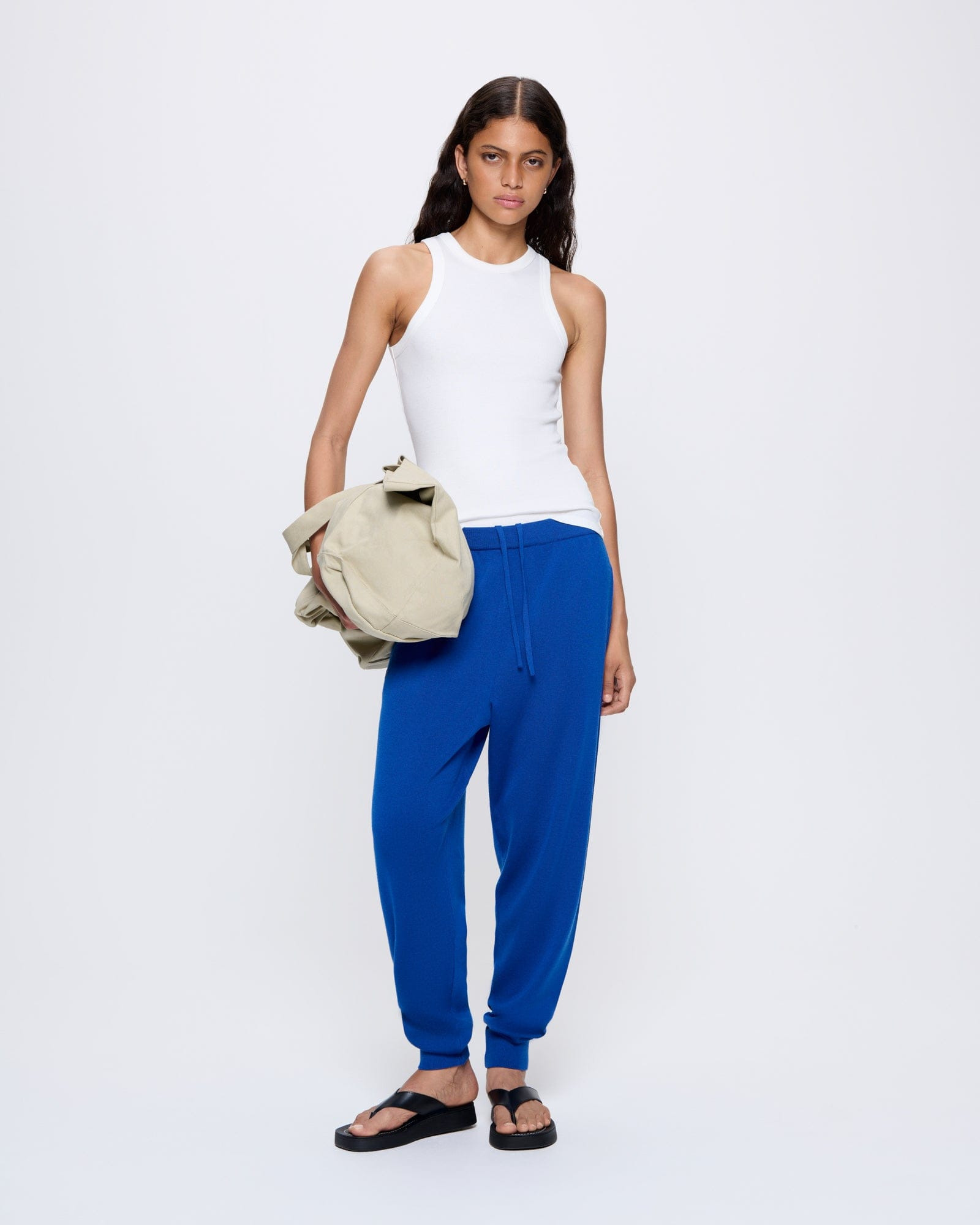 Womens DNA Regenerative Merino Wool Track Pants - Earth Blue - 2