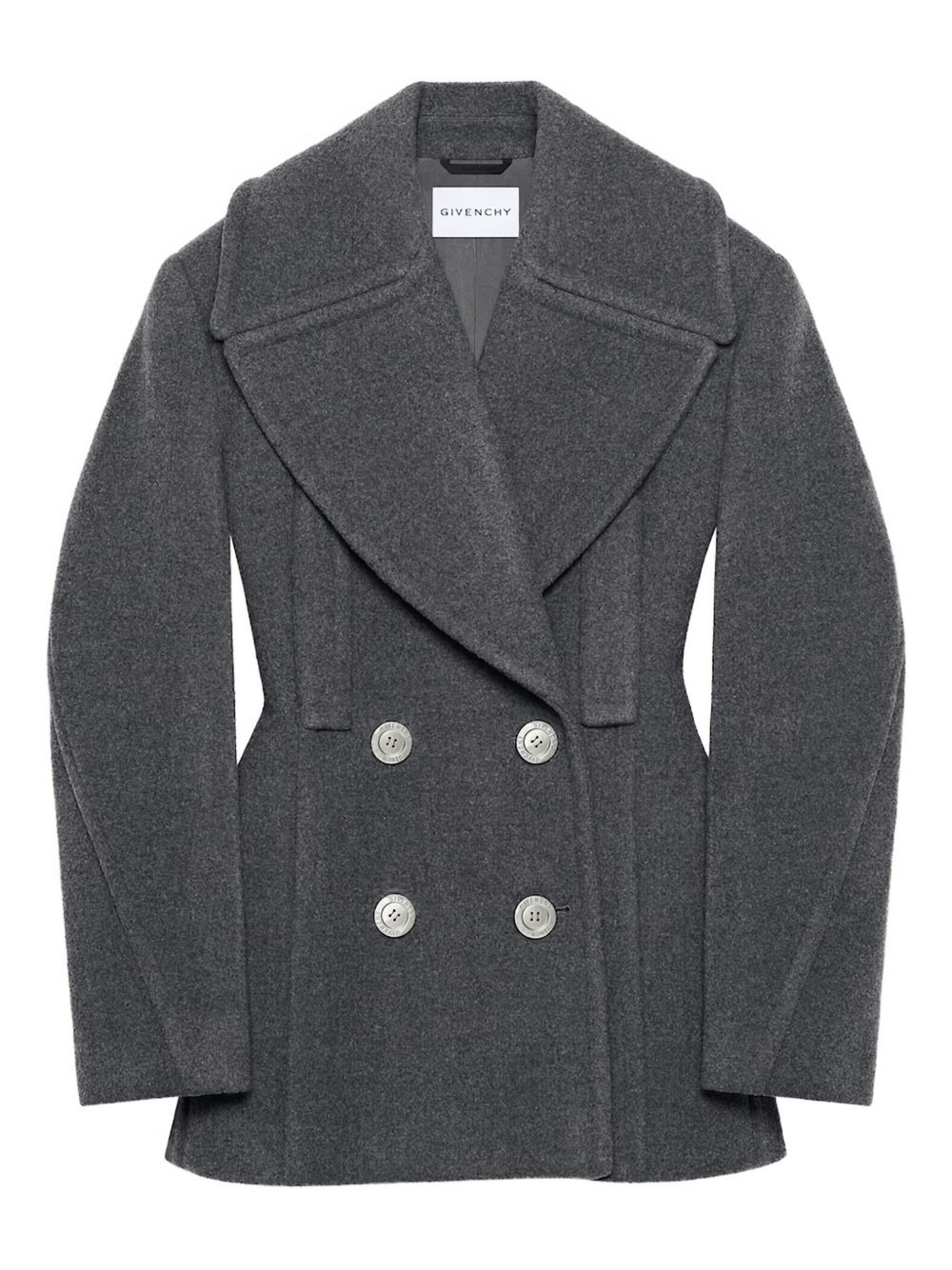 double-breasted balloon-sleeve jacket - 1