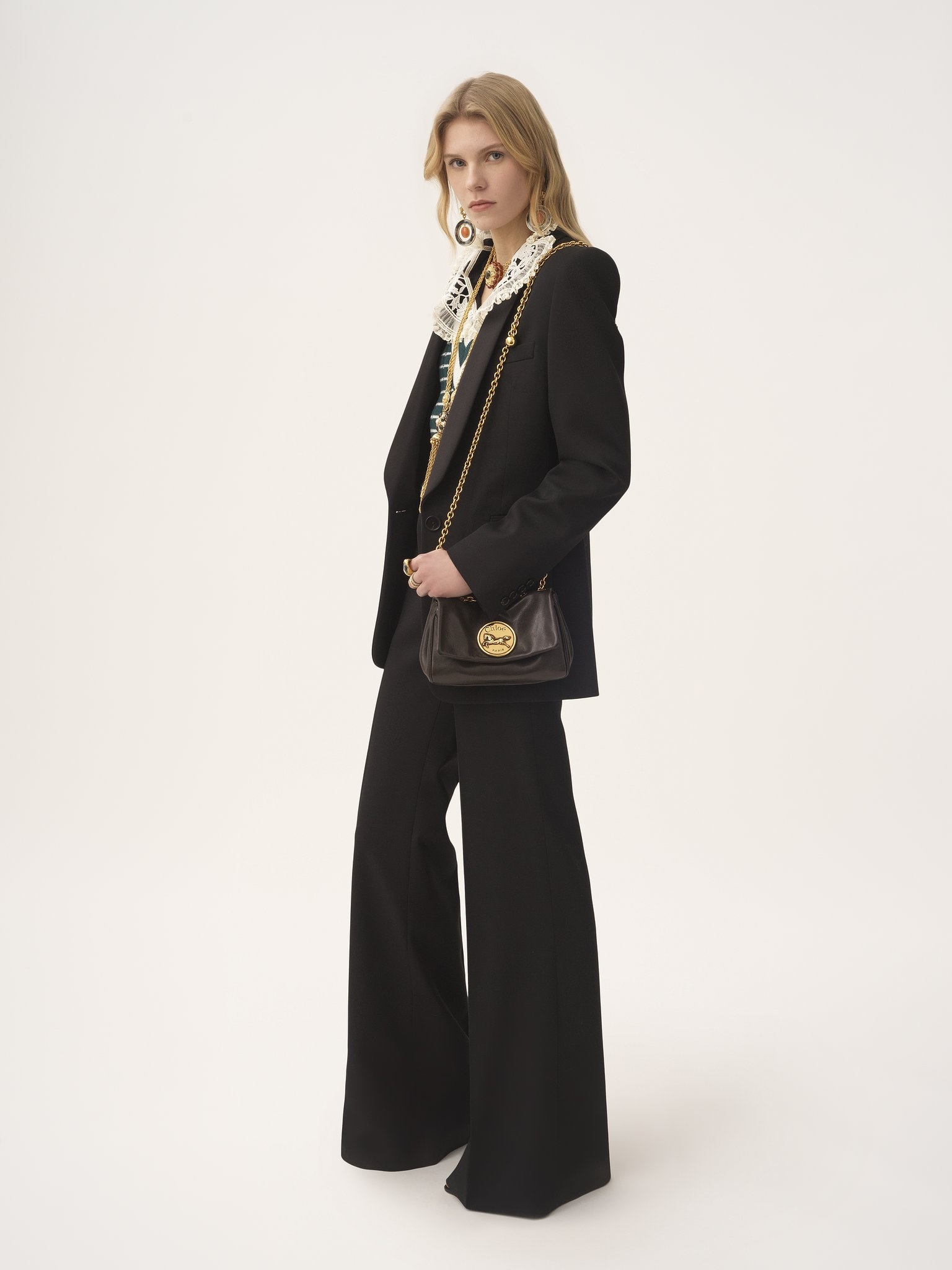 SMALL CHLOÉ HERITAGE SHOULDER BAG IN GRAINED LEATHER - 8