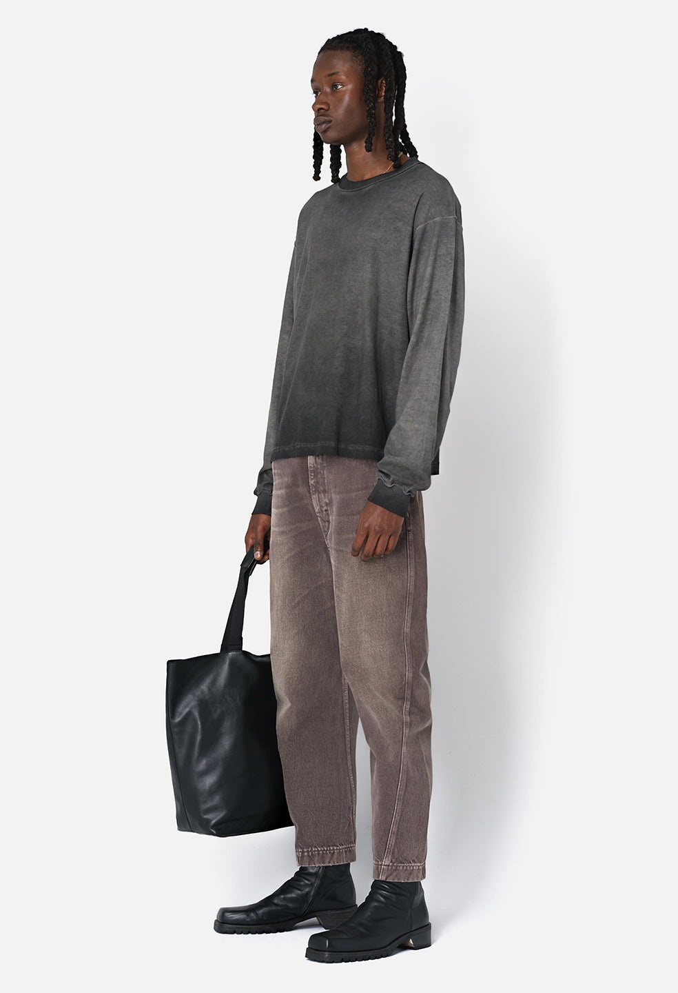 REVERSED CROPPED LS TEE - 3