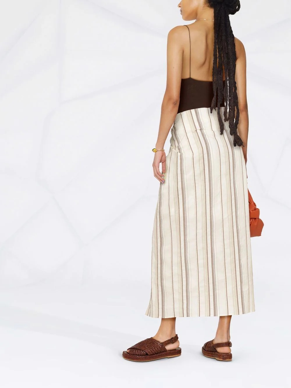 striped wrap skirt - 4