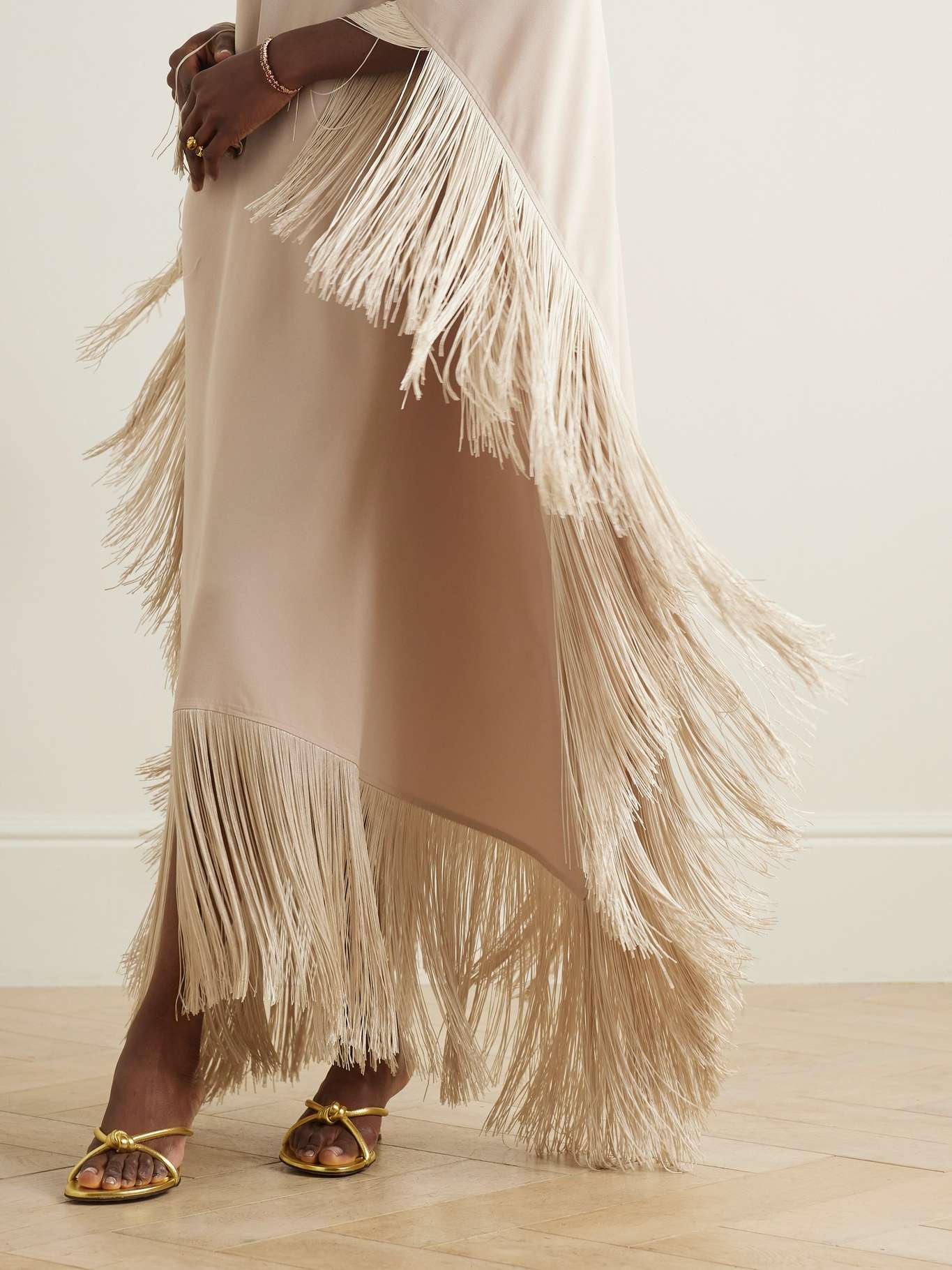 Mambo fringed crepe kaftan - 5