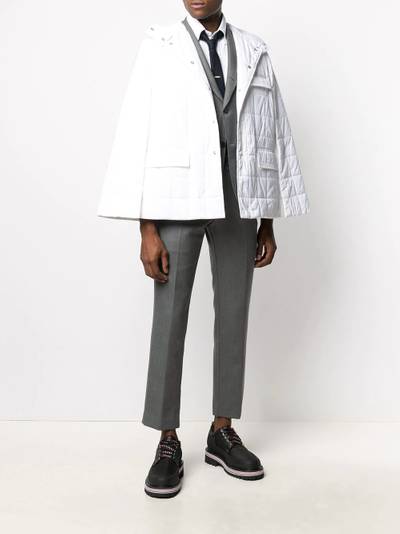 Thom Browne goose down padded cape outlook