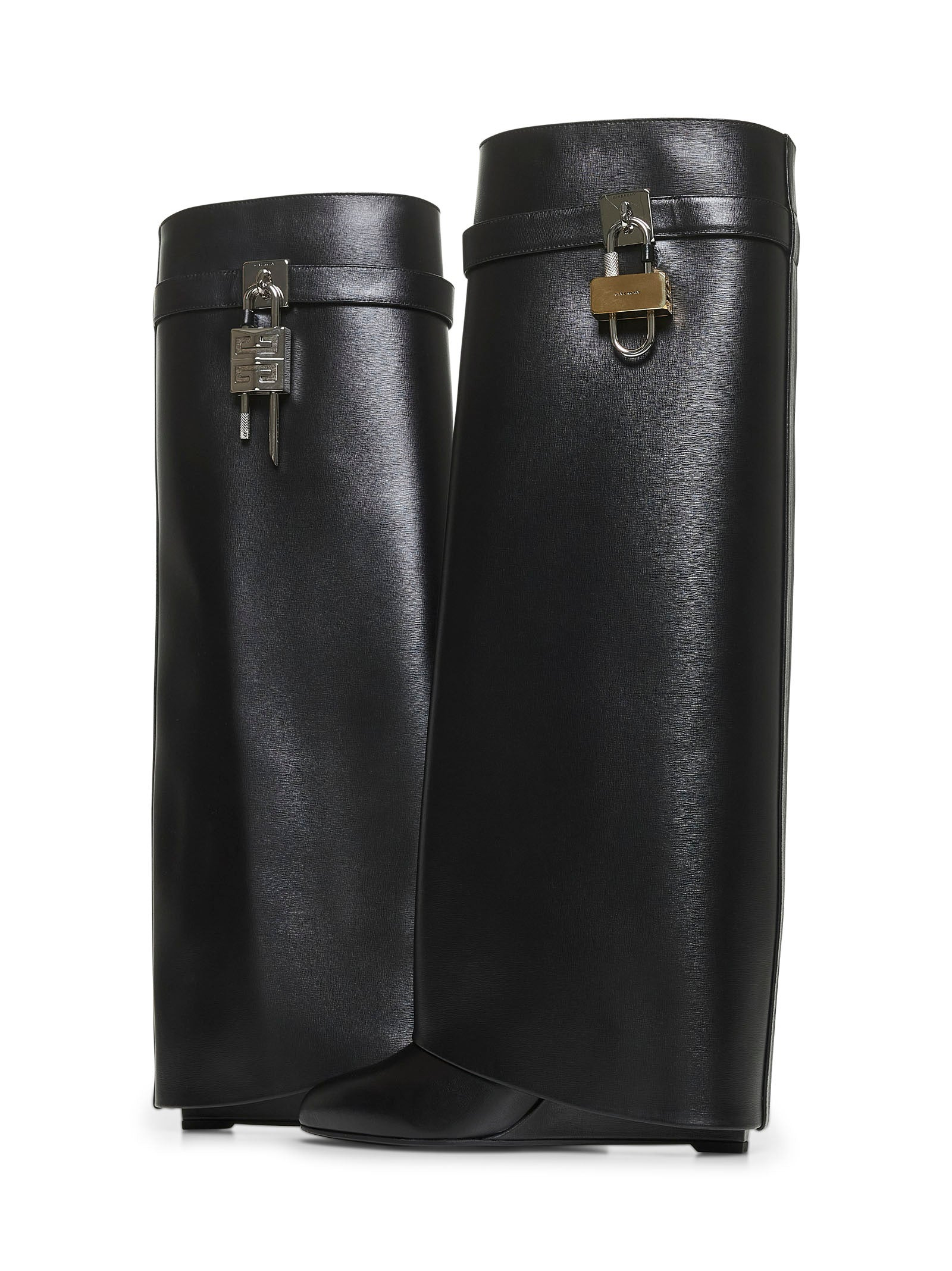 Black leather Shark Lock boots - 4