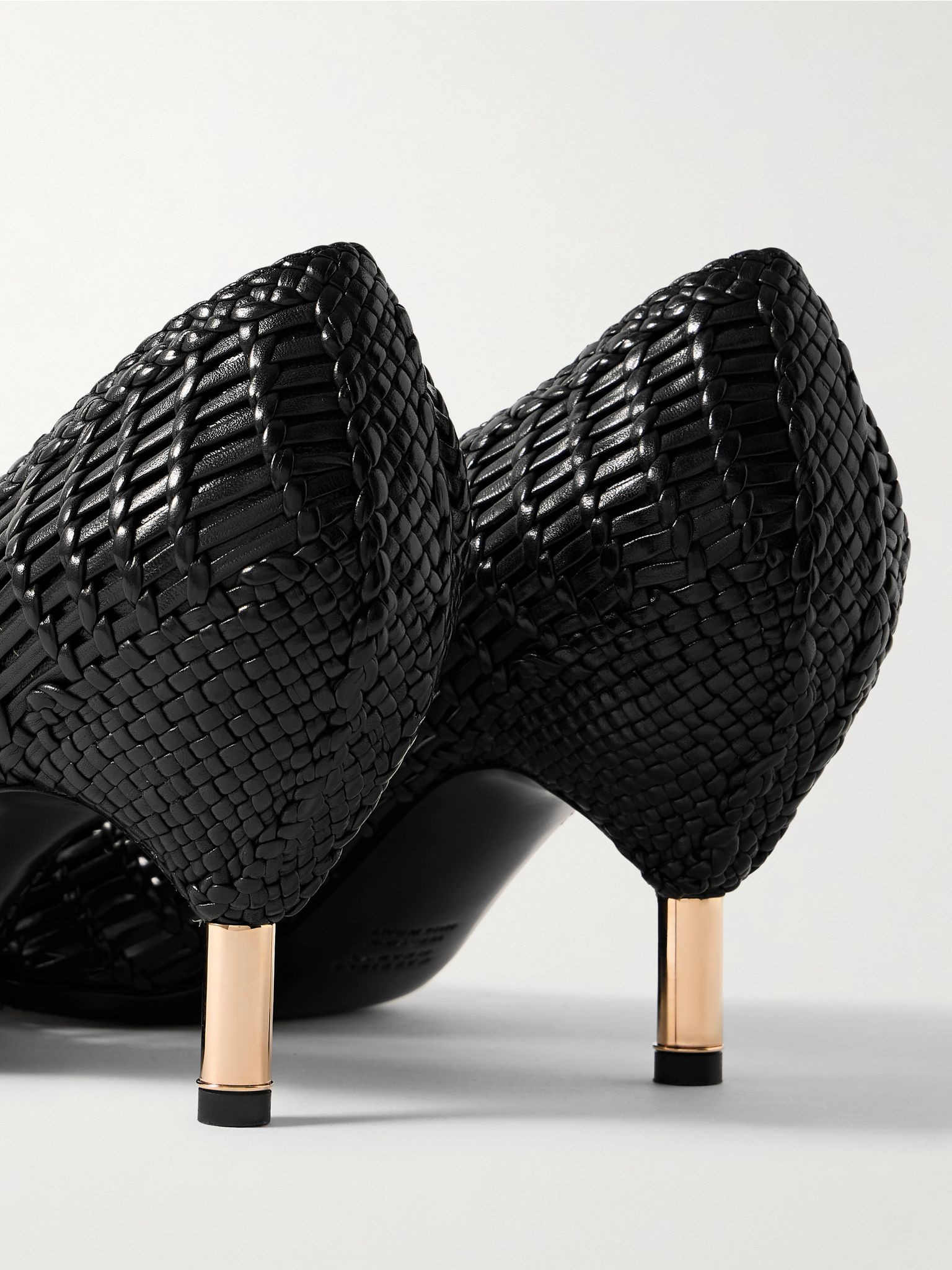 Andres woven leather pumps Black - 4