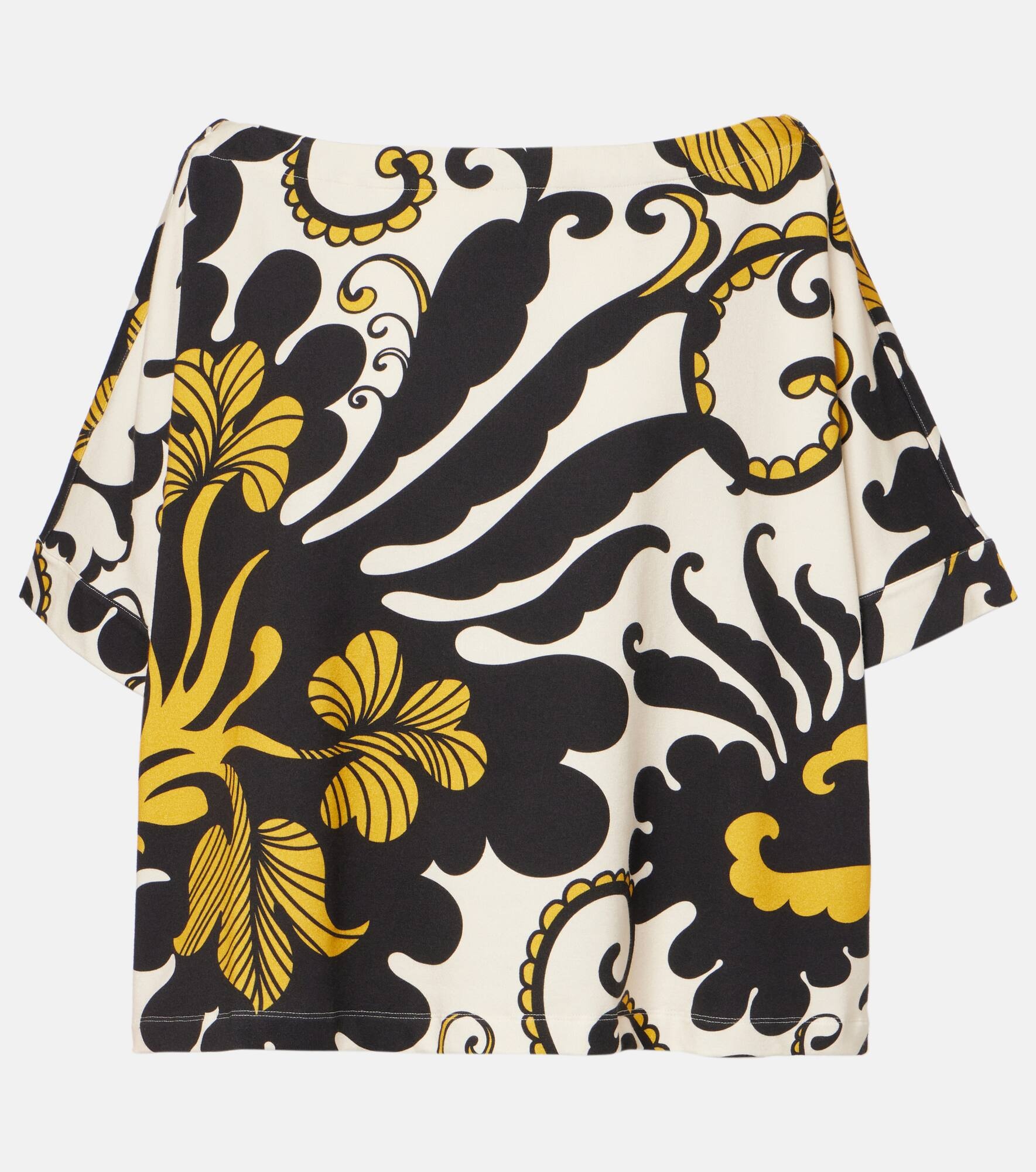 Meditation printed cotton-blend fleece top - 1