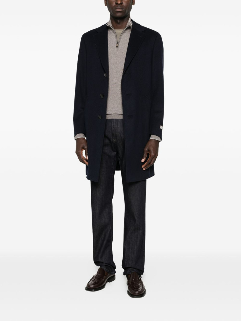 Canali zip high-neck knitwear outlook