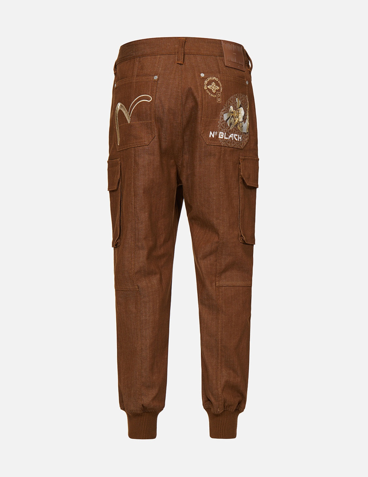 Kanji Embroidered Straight Fit Baggy Worker Jeans - 7