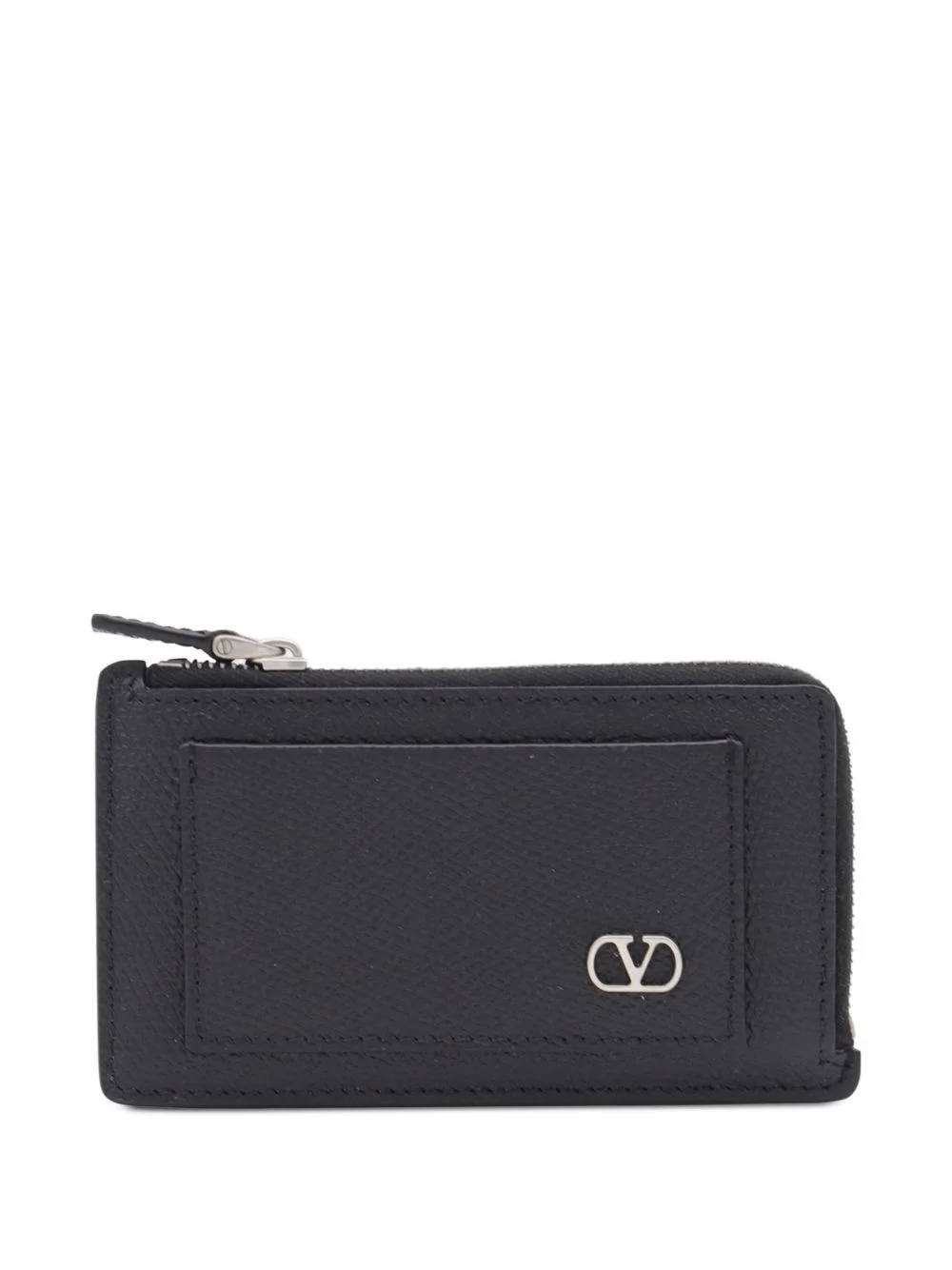 VLogo leather cardholder - 1