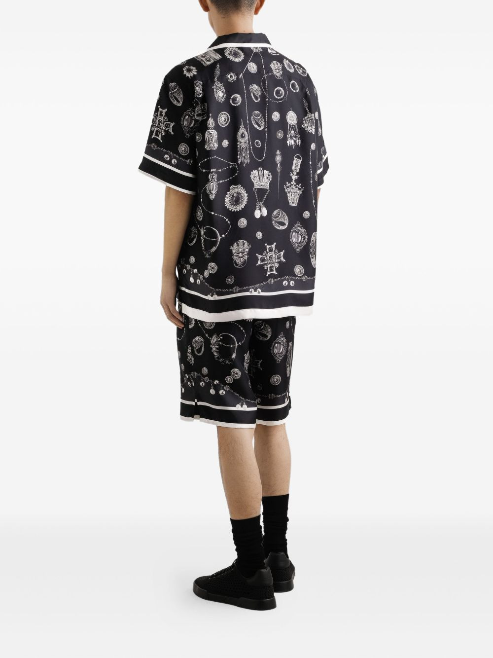 jewellery-print drawstring shorts - 3