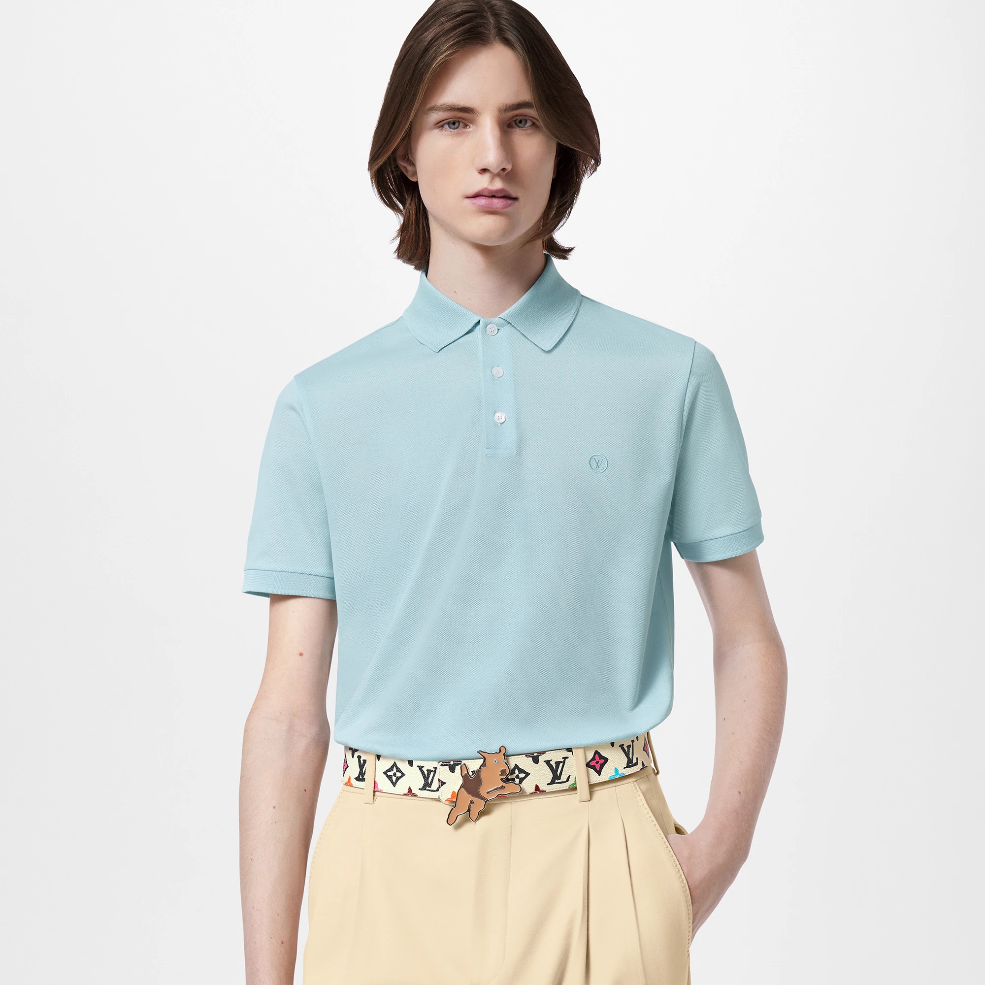 Short-Sleeved Cotton Pique Polo - 2