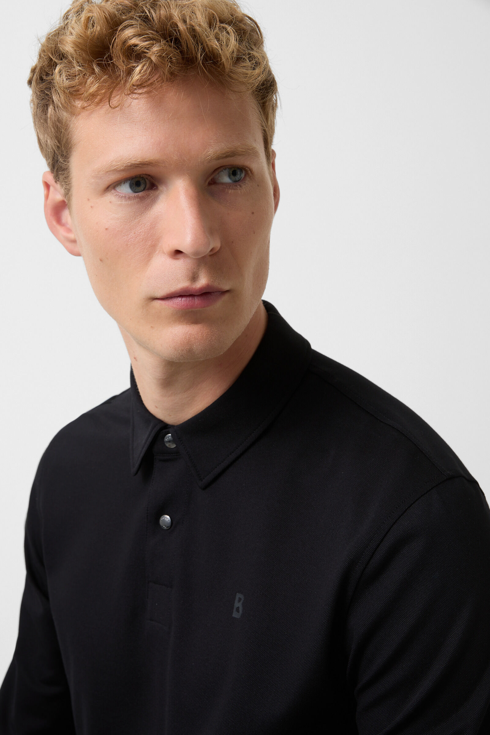 Timon polo long-sleeved top in Black - 4