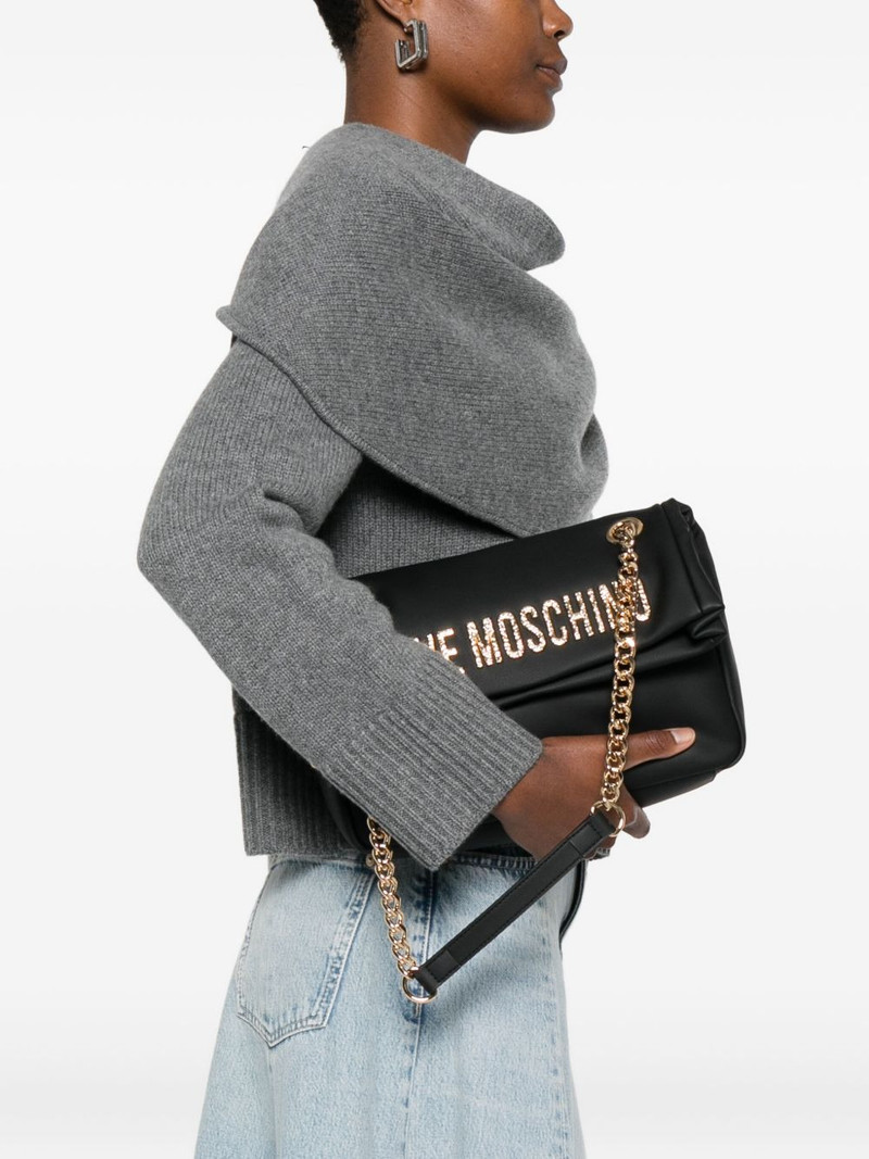 Moschino logo-lettering strap shoulder bag outlook