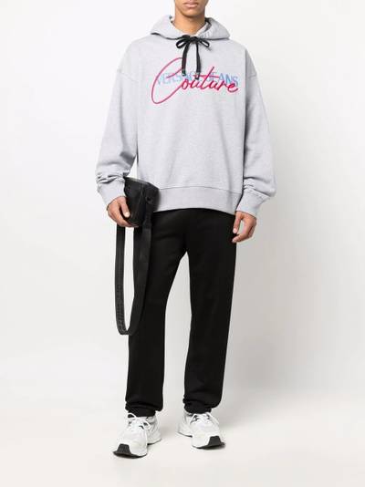 VERSACE JEANS COUTURE logo-print cotton hoodie outlook