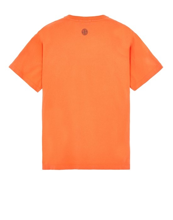 2NS92 30/1 COTTON JERSEY 'TRICROMIA ONE' PRINT_GARMENT DYED ORANGE - 2