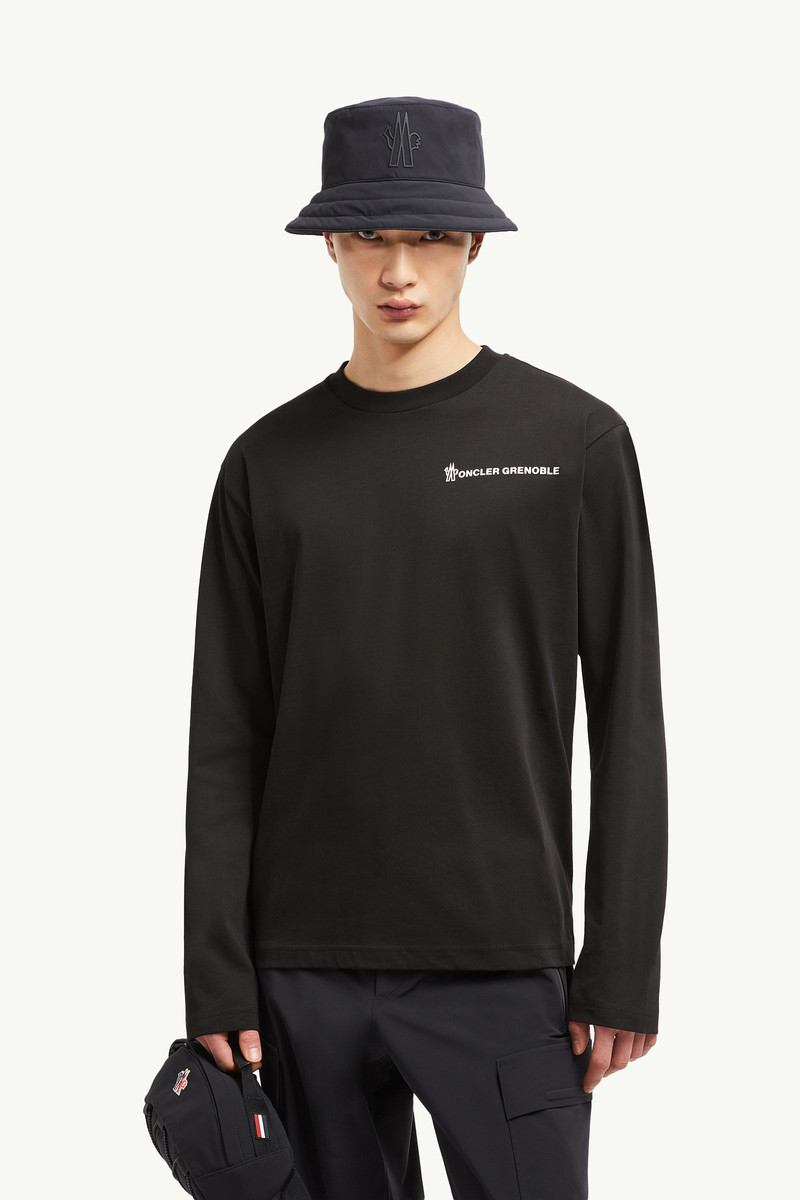 Moncler Grenoble Logo Long Sleeve Cotton T-Shirt outlook