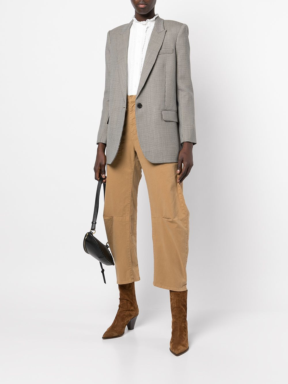 Shon cropped angular-leg trousers - 2