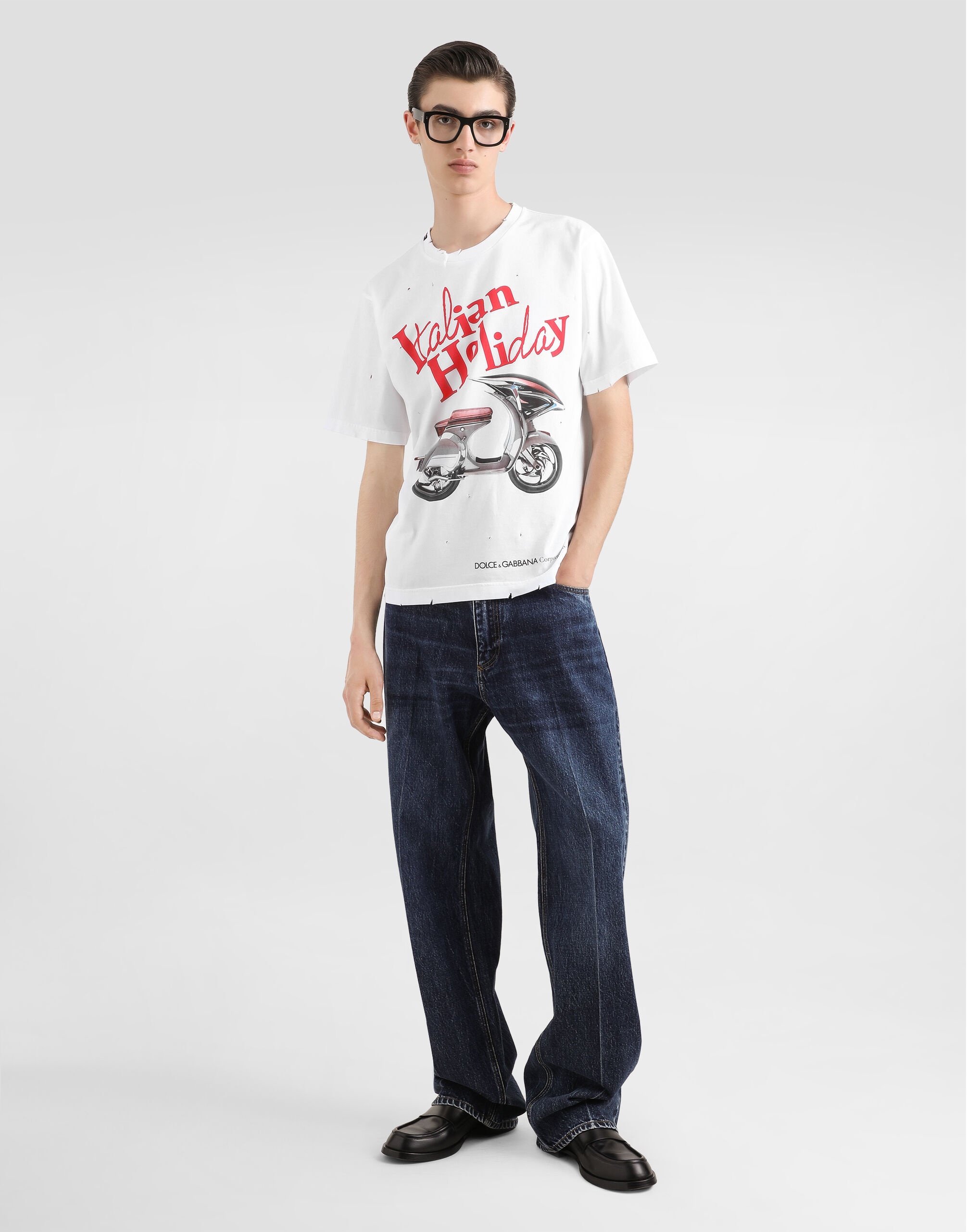 関税込★VIP価格【Dolce & Gabbana】Vespaプリント Tシャツ 関税込☆VIP価格【Dolce & Gabbana】Vespaプリント Tシャツ