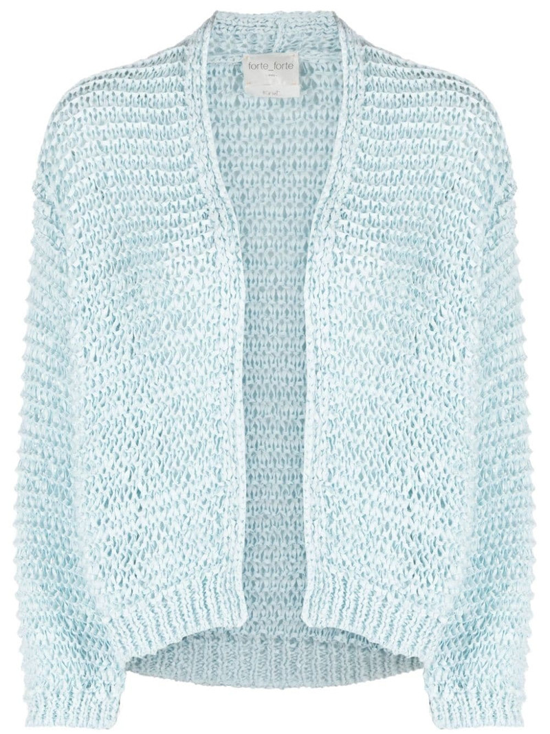 open-knit open front cardigan 1