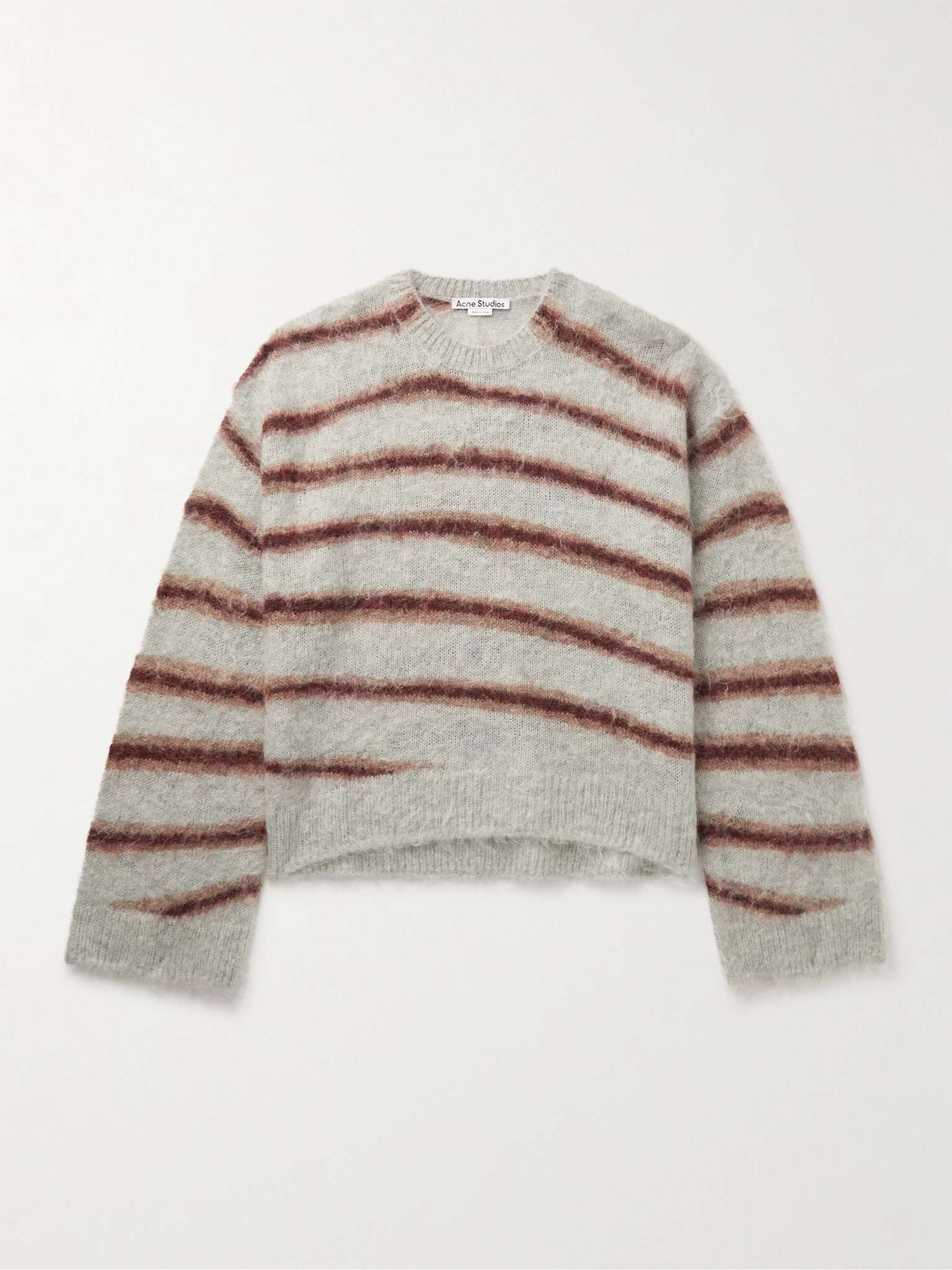 Acne Studios Kwatta Striped Brushed-Knit Sweater | REVERSIBLE