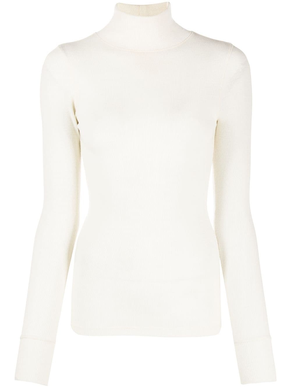 long sleeved ribbed jumper - 1