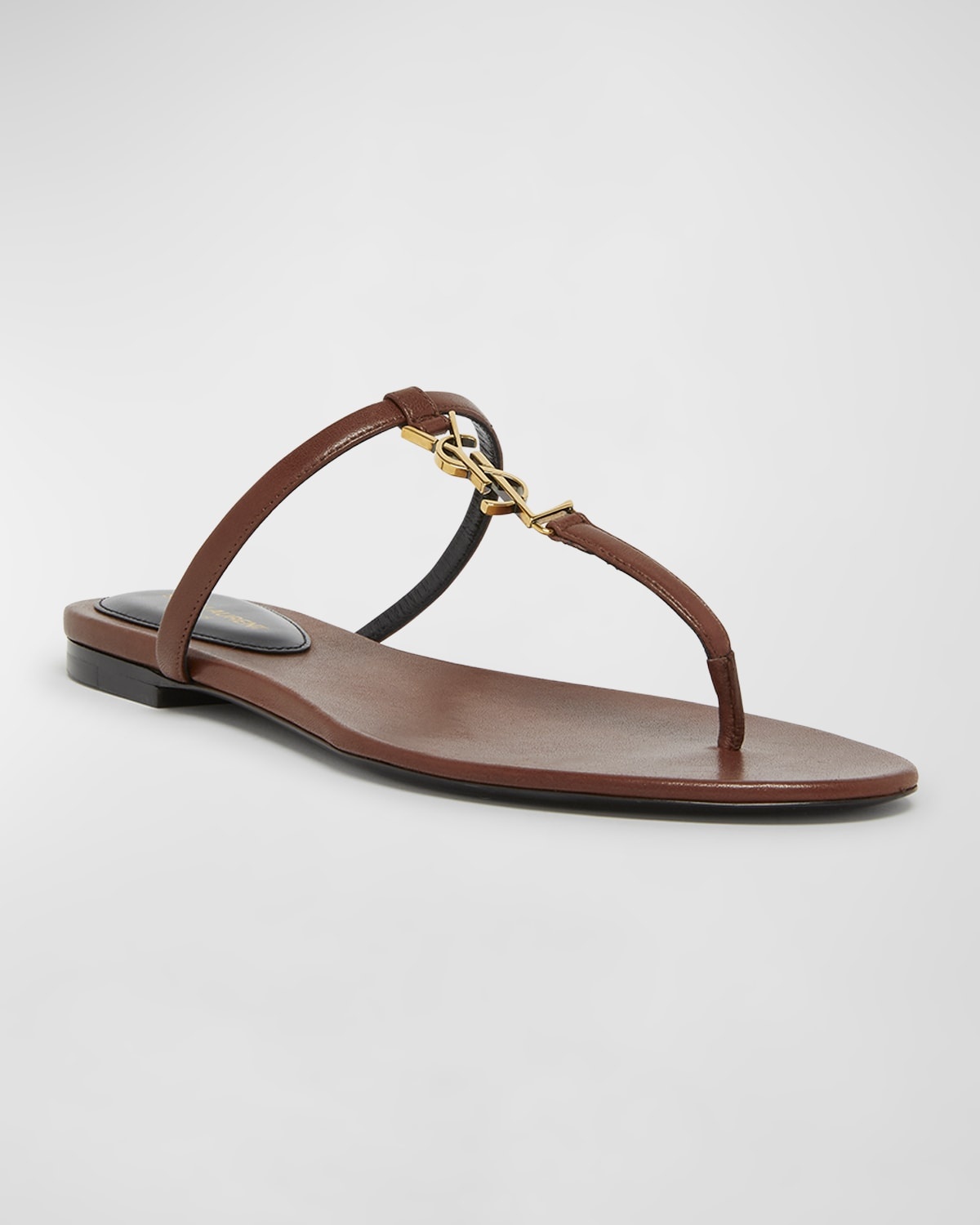 Cassandra Leather YSL Thong Sandals - 2