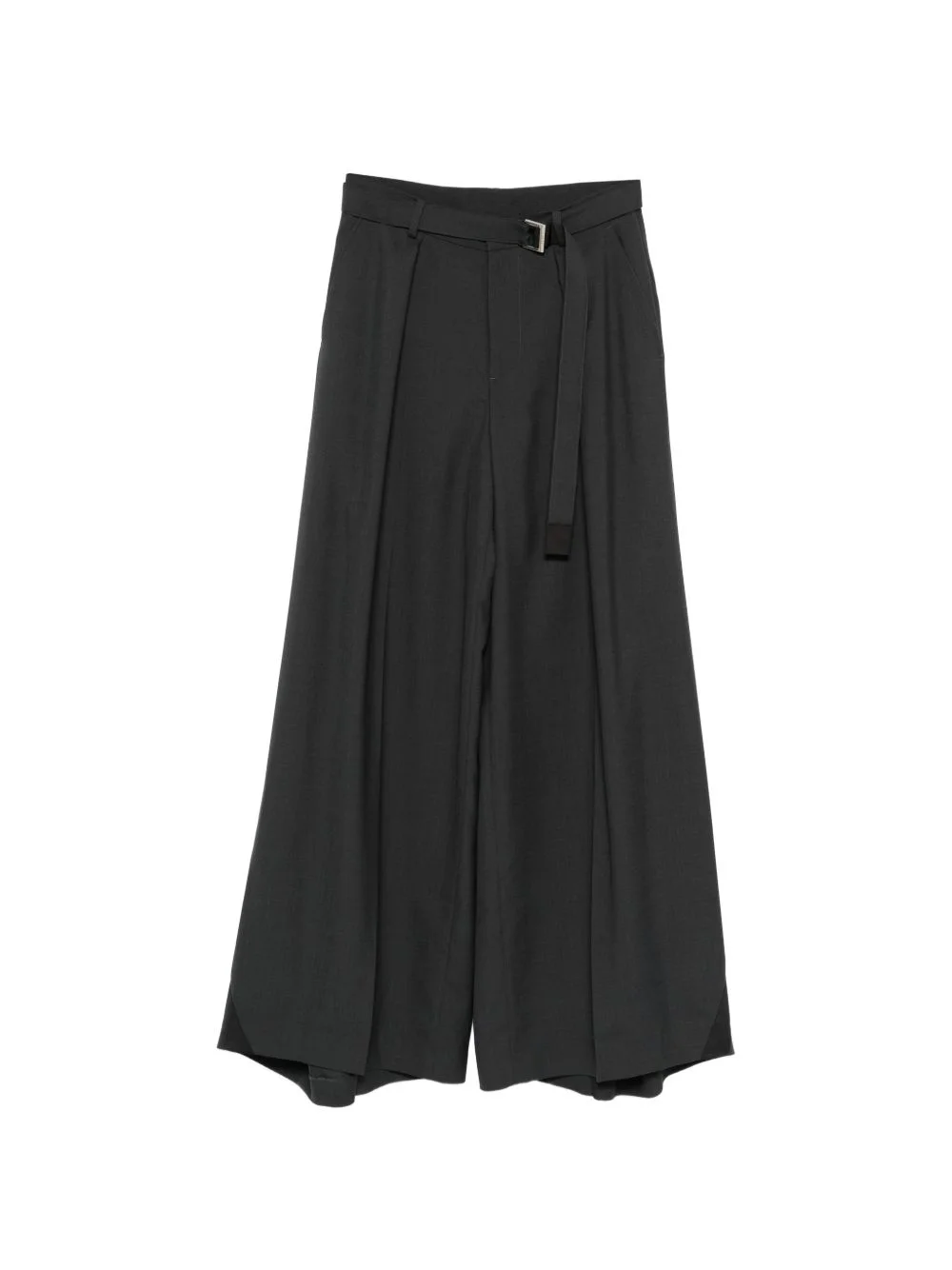 belted pleated trousers - 1