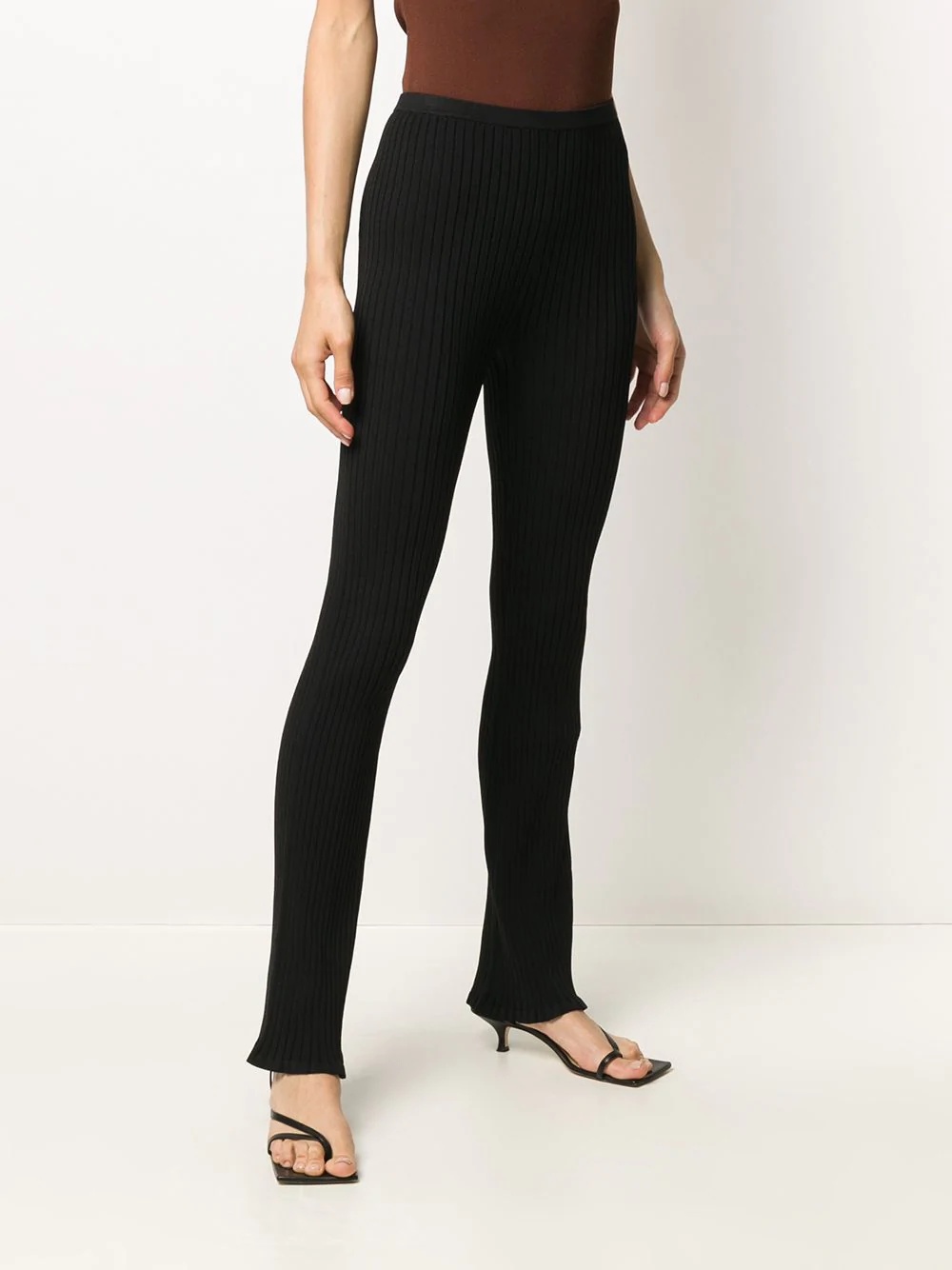 ribbed knit trousers - 3