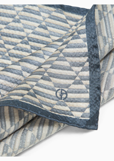 GIORGIO ARMANI Printed silk pocket square outlook