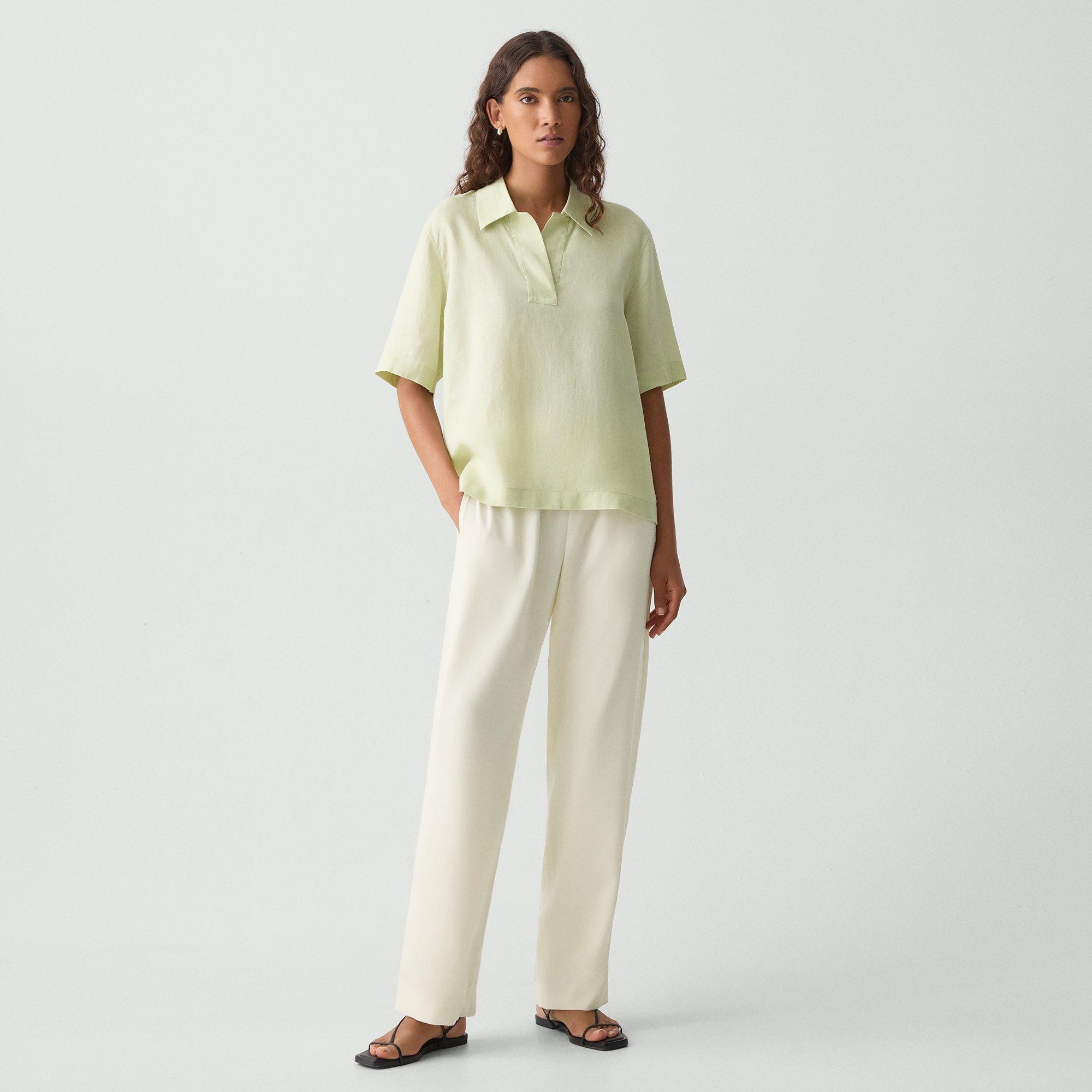 Relaxed Pull-On Pant in Satin Crepe - 2