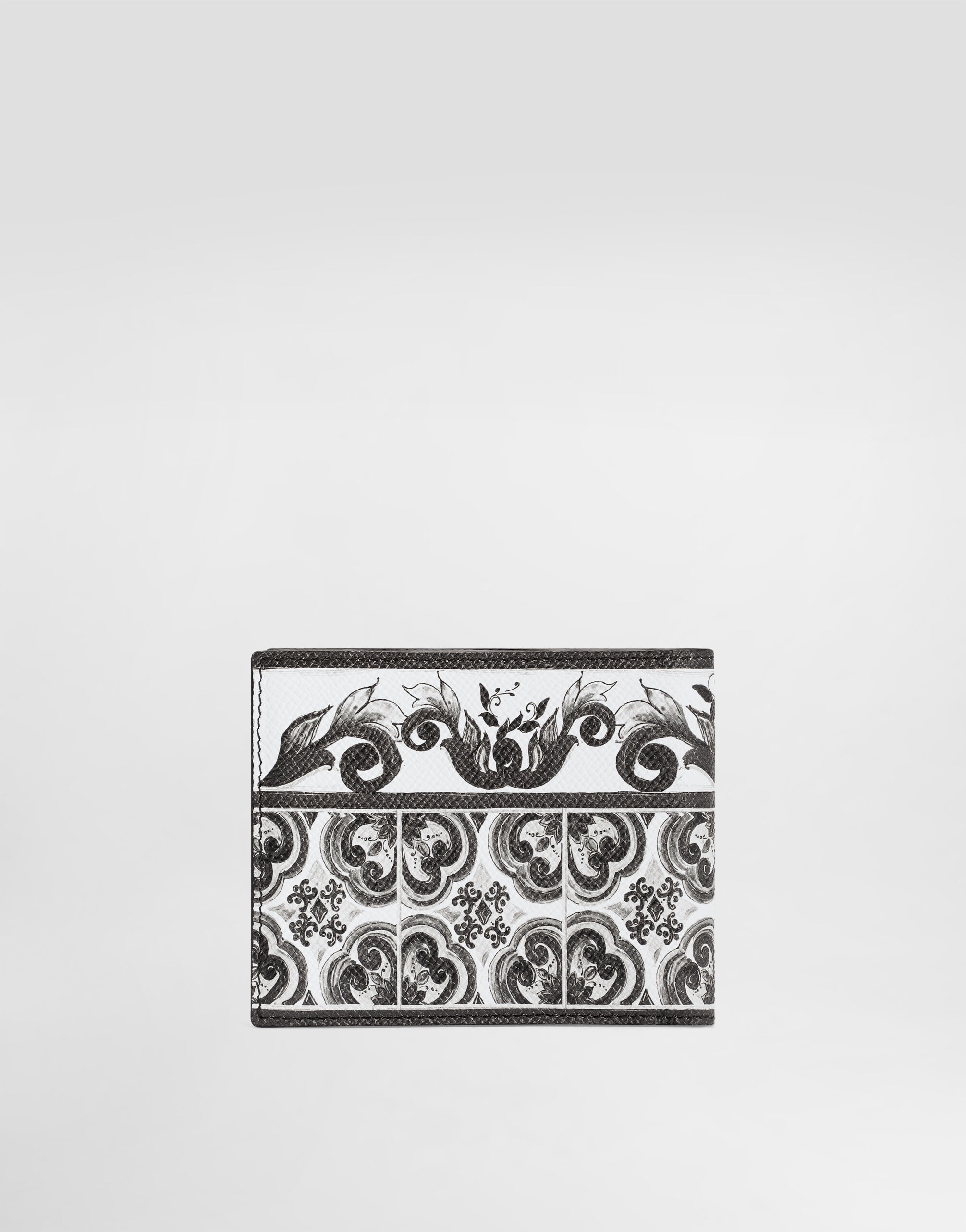 Majolica-print calfskin wallet - 3