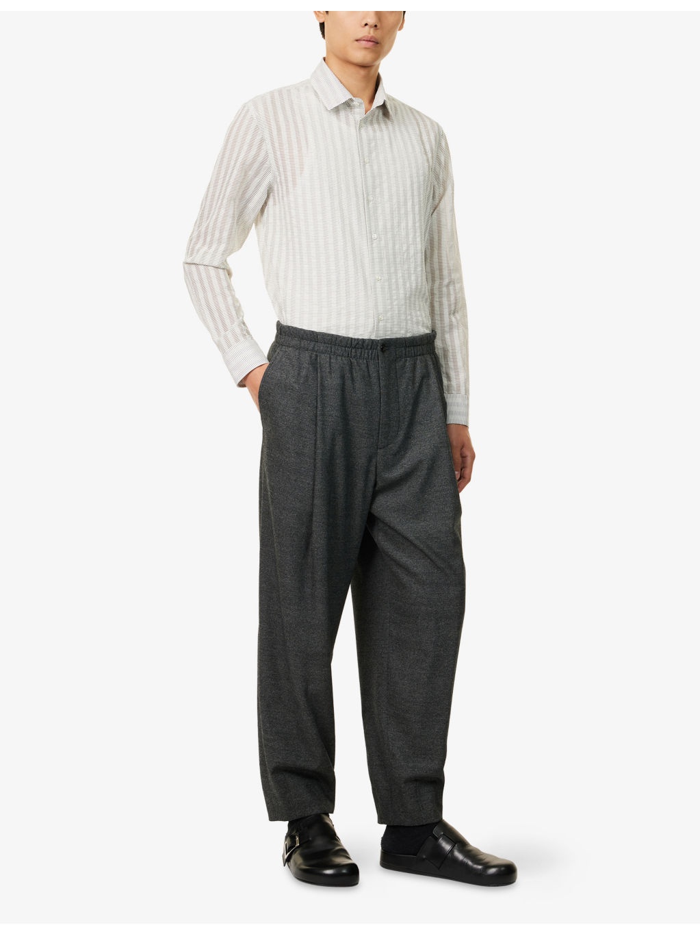 Elasticated-Waist Formal Woven Trouser - 2