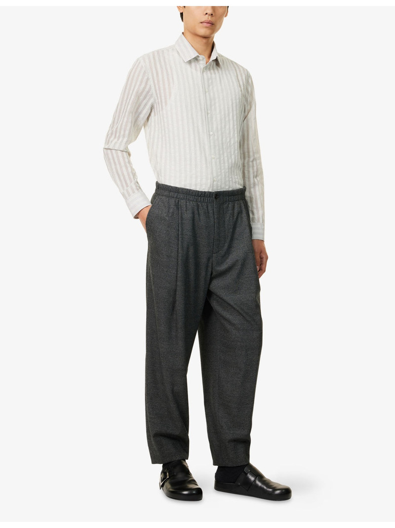 GIORGIO ARMANI Elasticated-Waist Formal Woven Trouser outlook