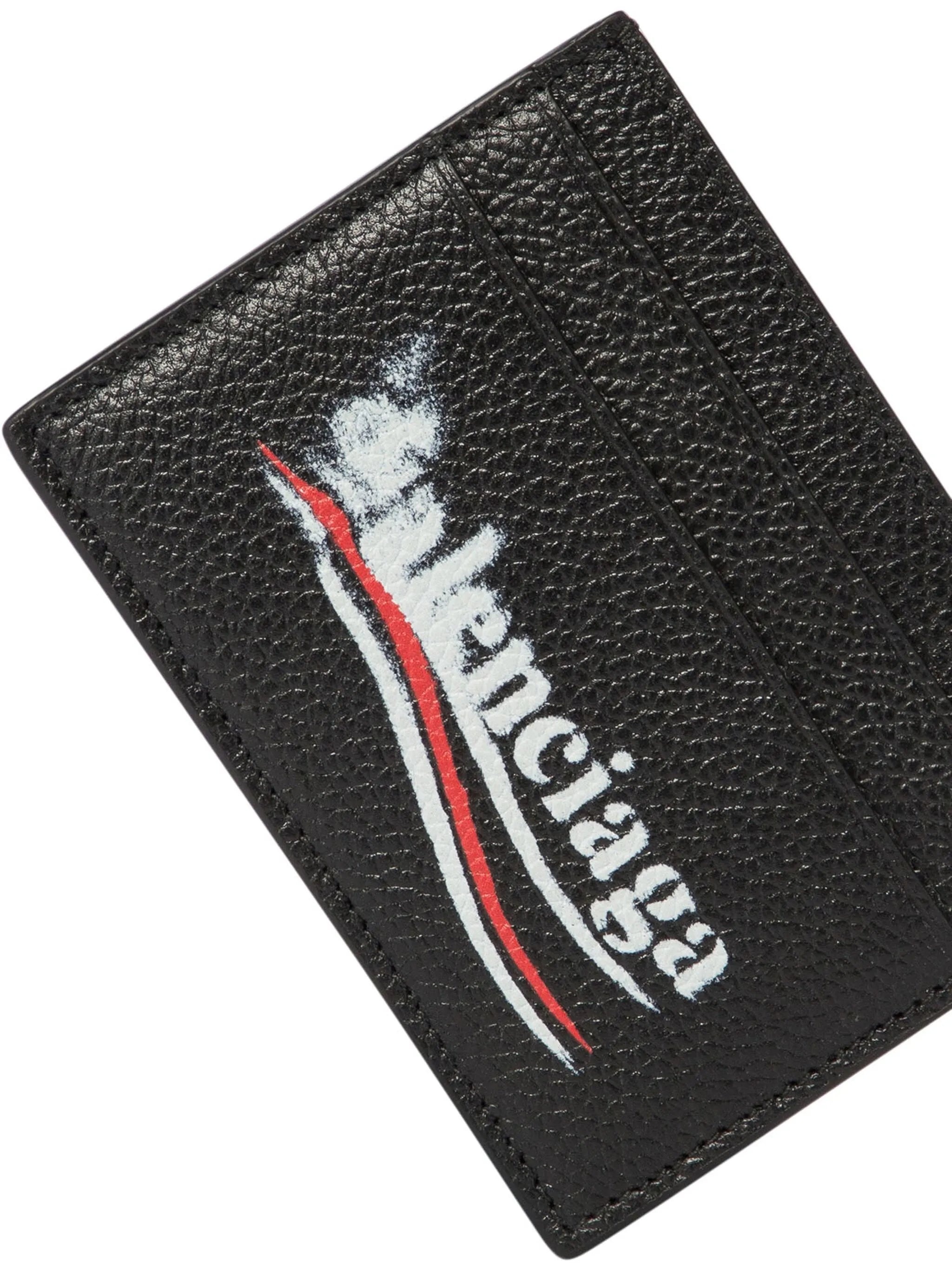 Smudged Logo-print Leather Cardholder - 3