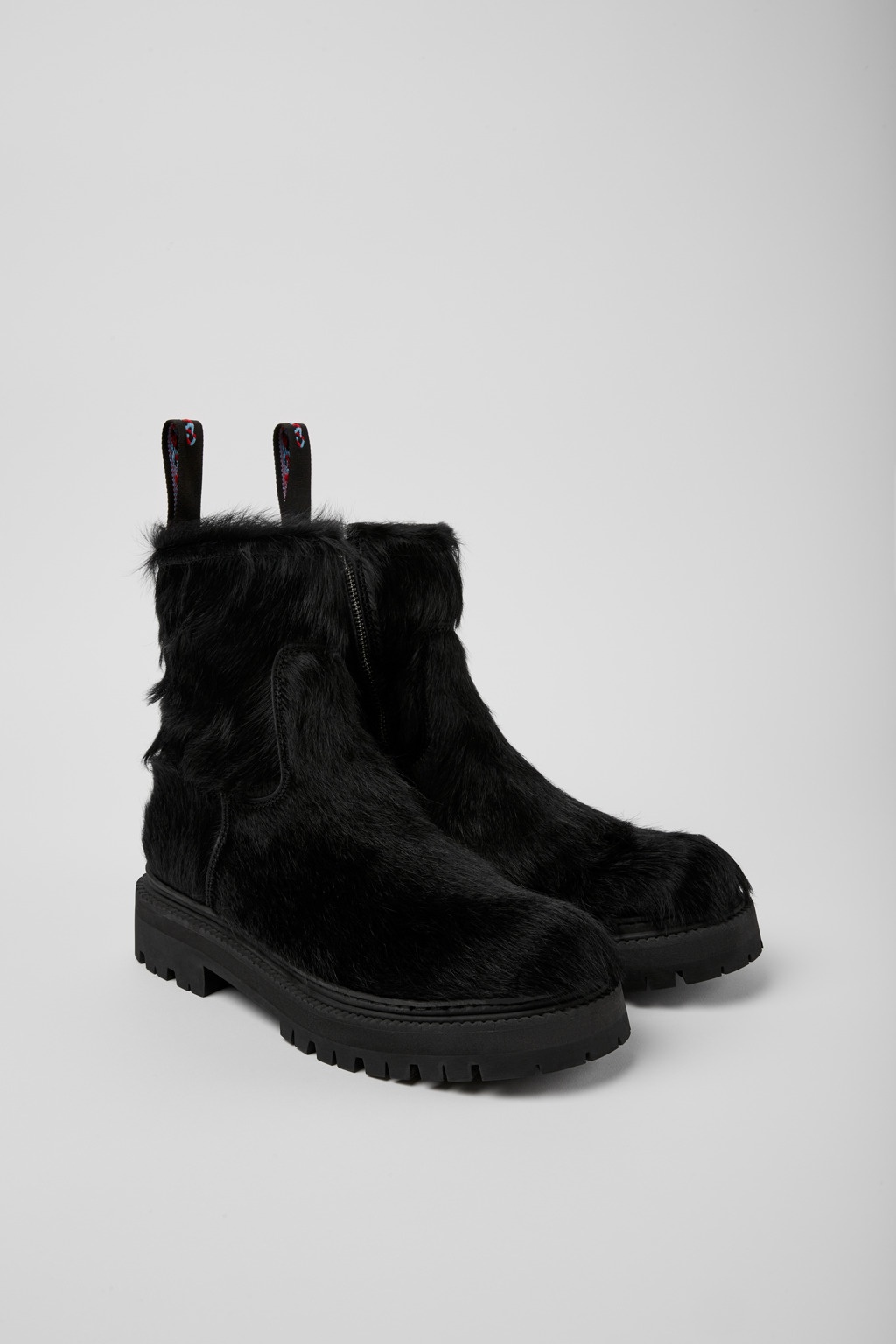Black long calf hair boots - 2