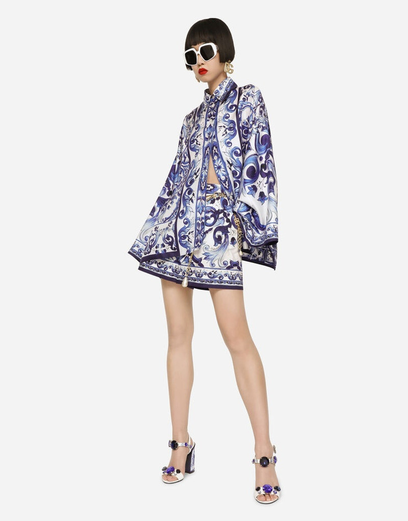 Majolica-print poplin shorts 1