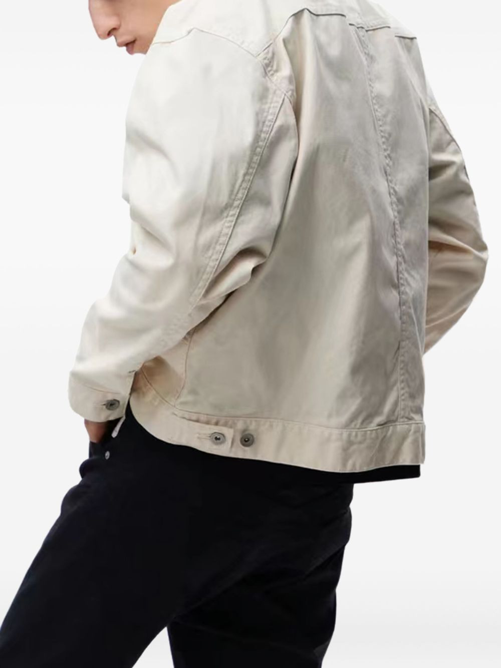patch-pocket buttoned denim jacket - 3