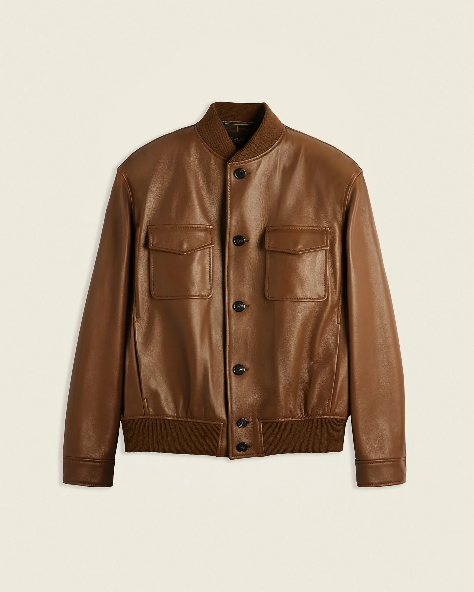 Leather bomber jacket - 1