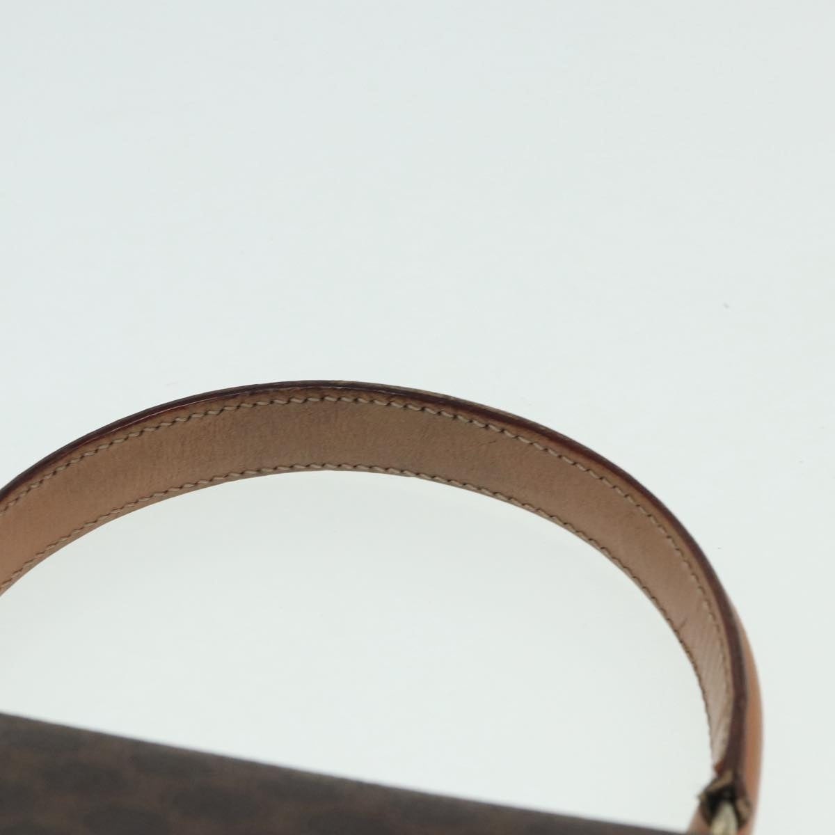 CELINE Macadam Canvas Hand Bag Pvc Leather Brown Gold - 13