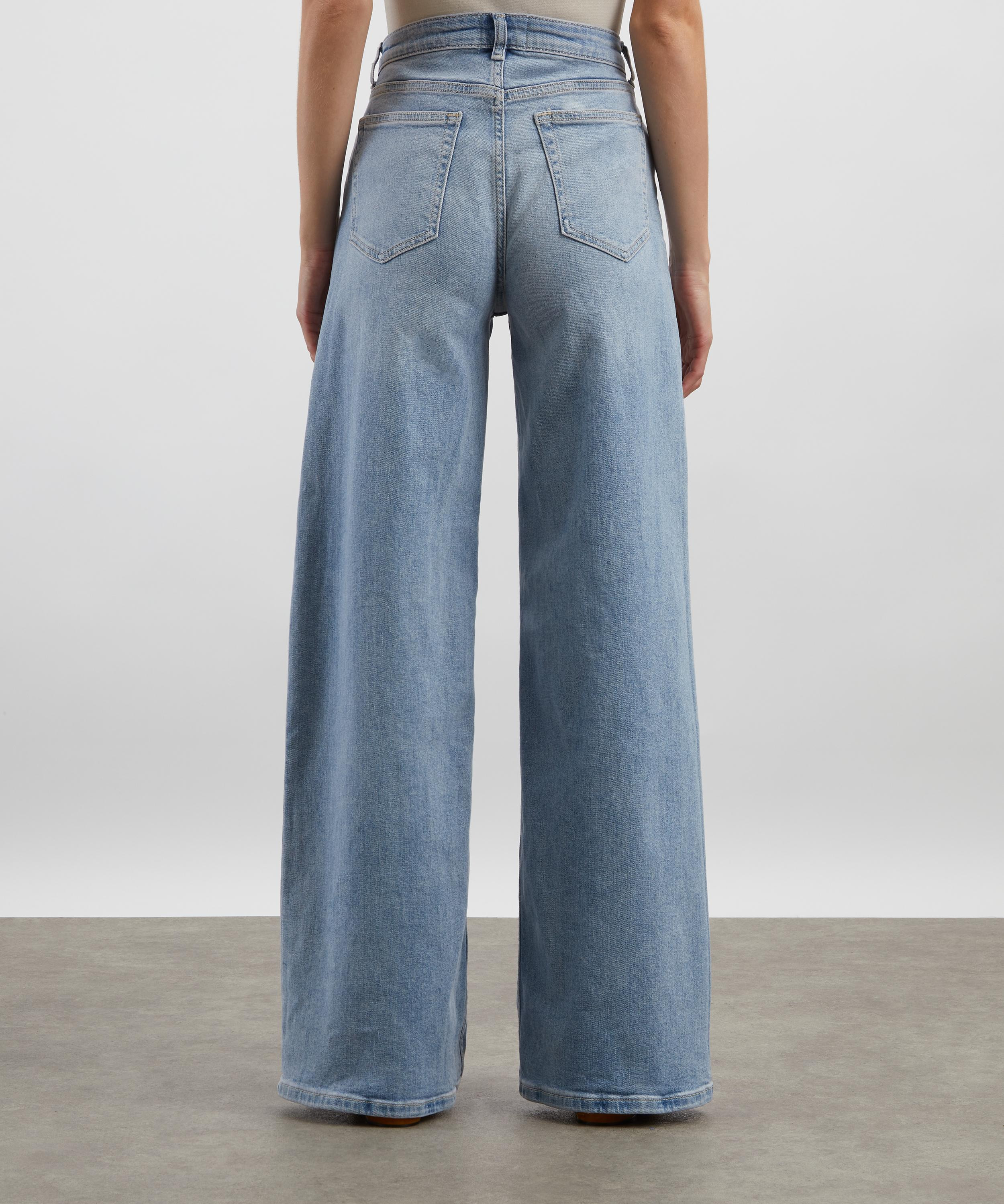 Greta Super-Stretch Low-Rise Wide-Leg Jeans - 4