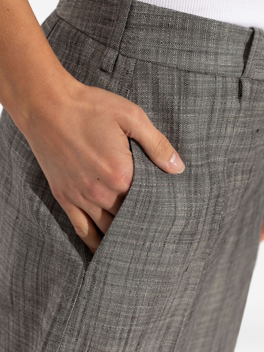 pleated silk shorts - 5