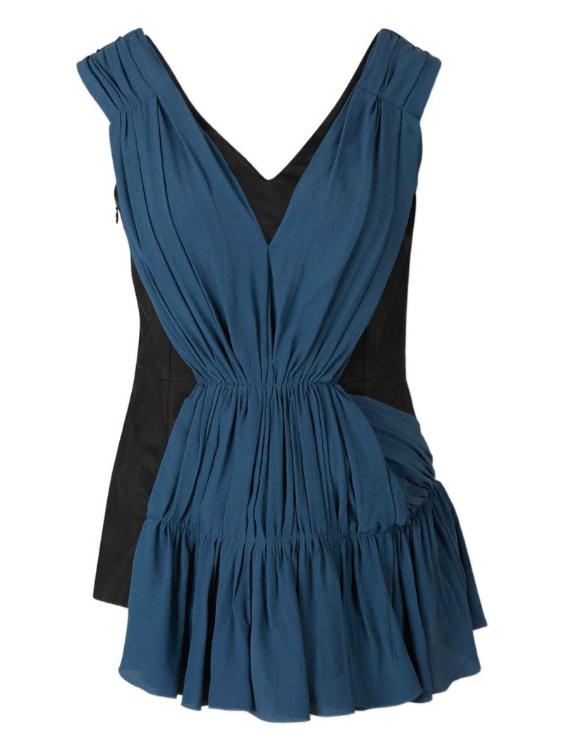 V-neck side-zip blouse 1