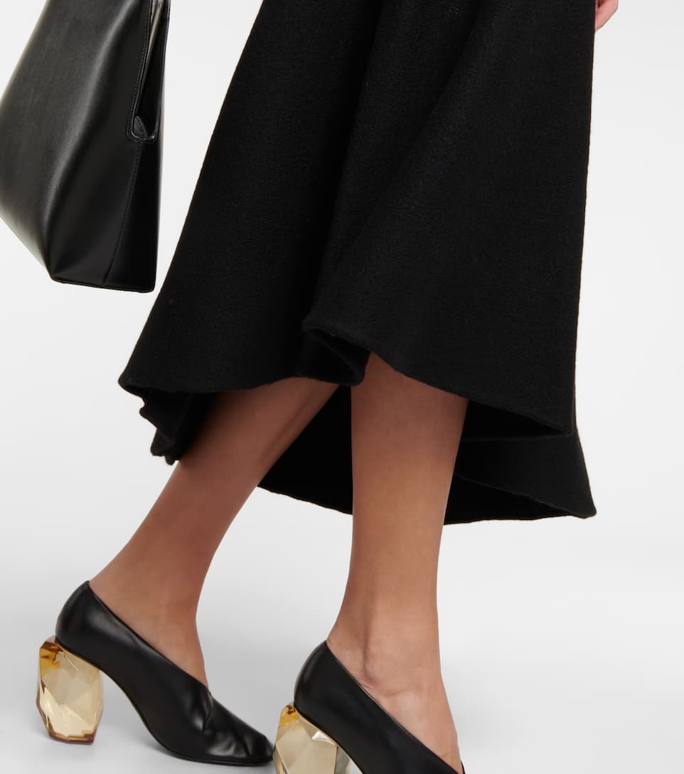 Virgin wool midi skirt - 5