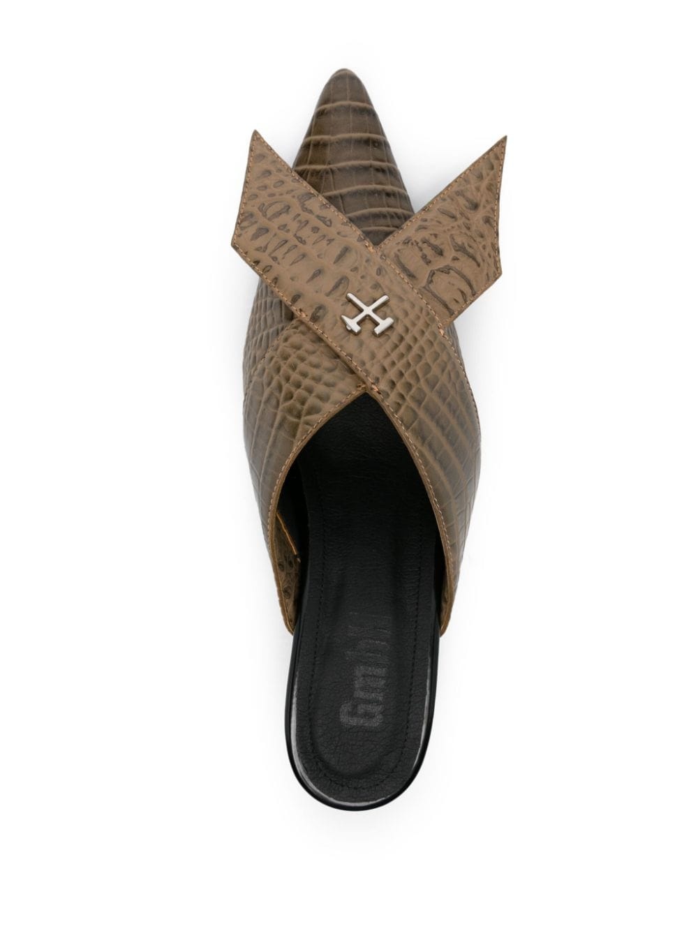 Zina 60mm croc-embossed mules - 4